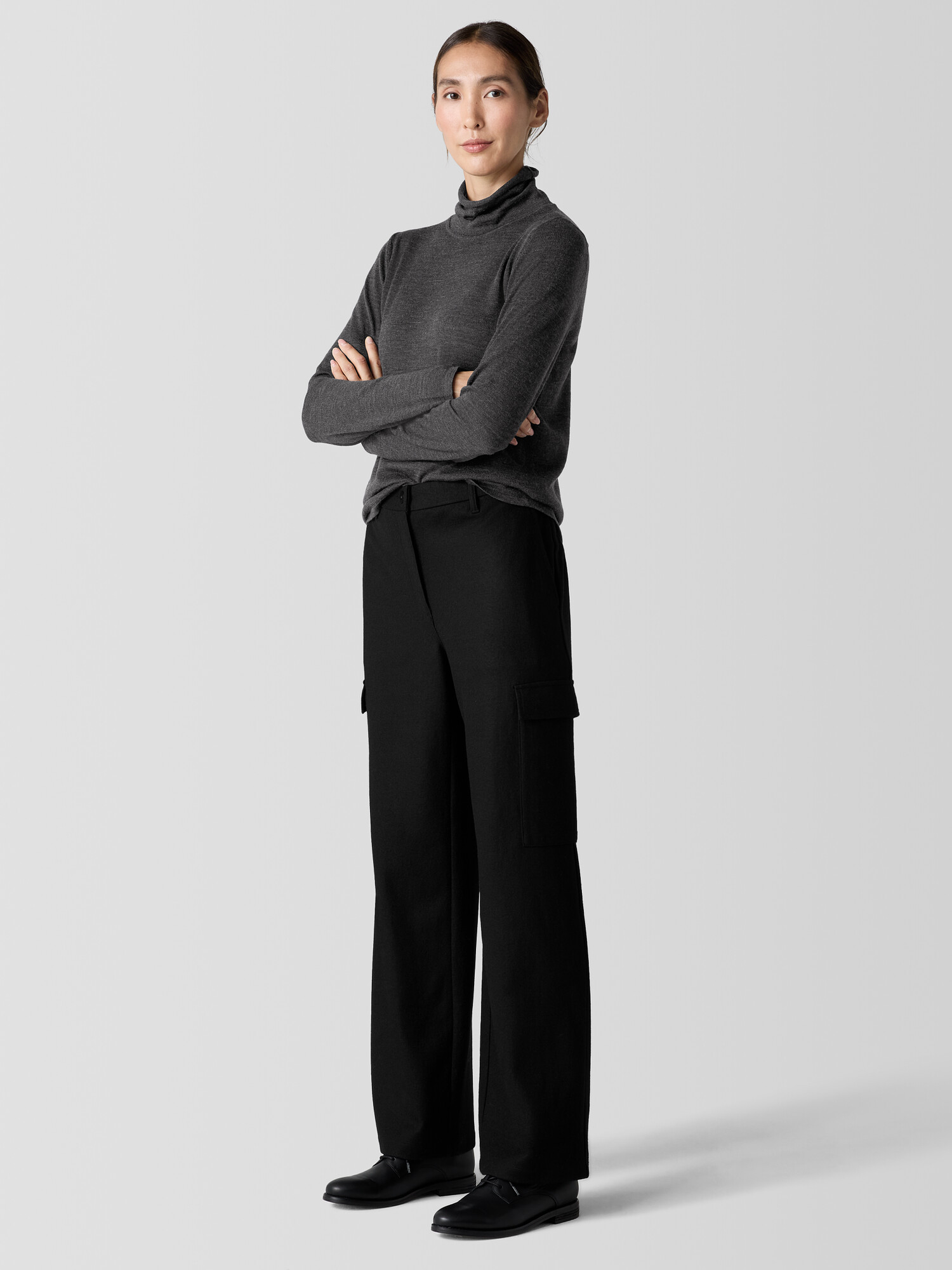 Felted Wool Jersey Cargo Pant