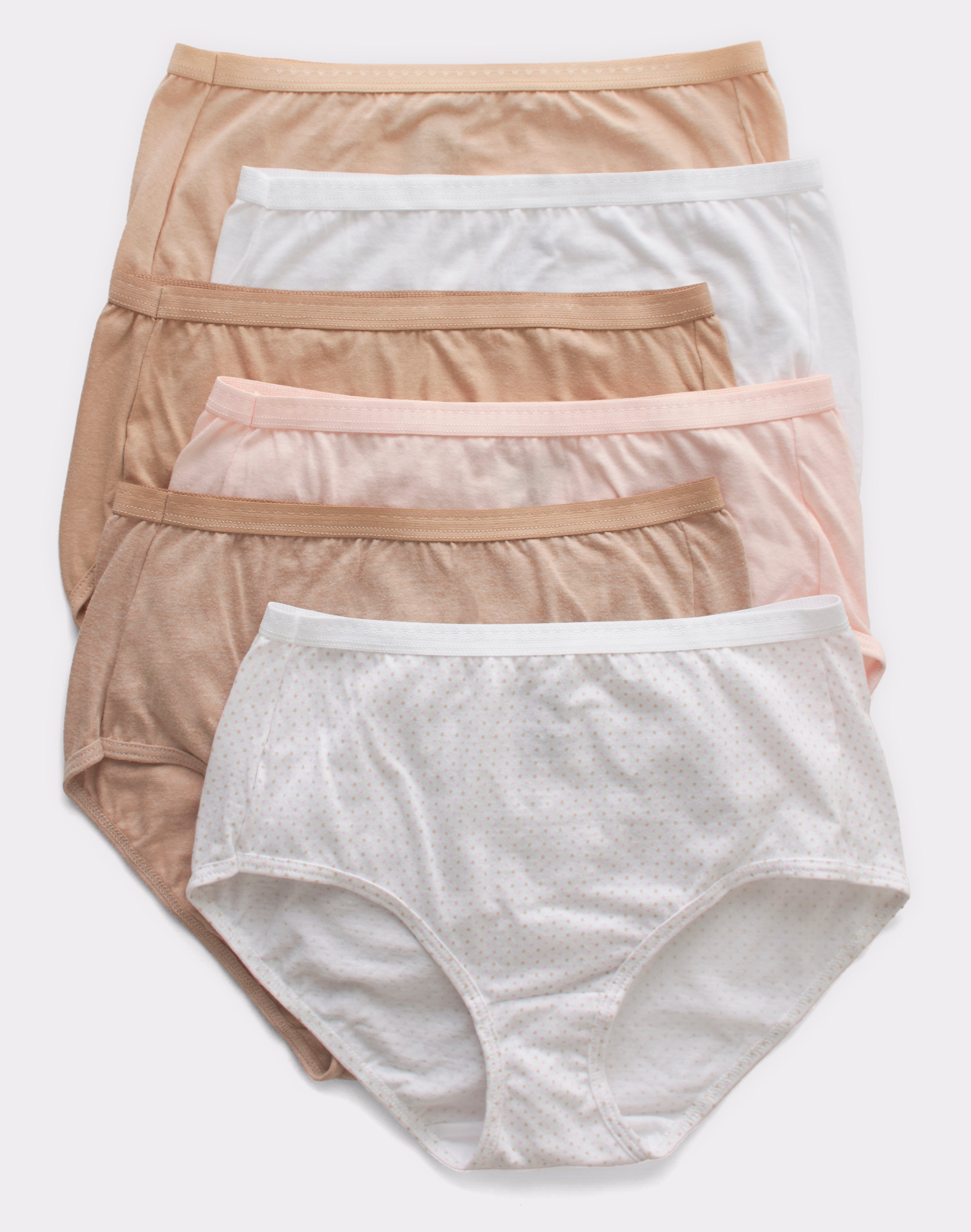 Hanes Ultimate Women's Breathable Brief Underwear, -Pack Soft TaupeWhiteNudeLight BuffNude HeatherSugar Flower Sweet Dot