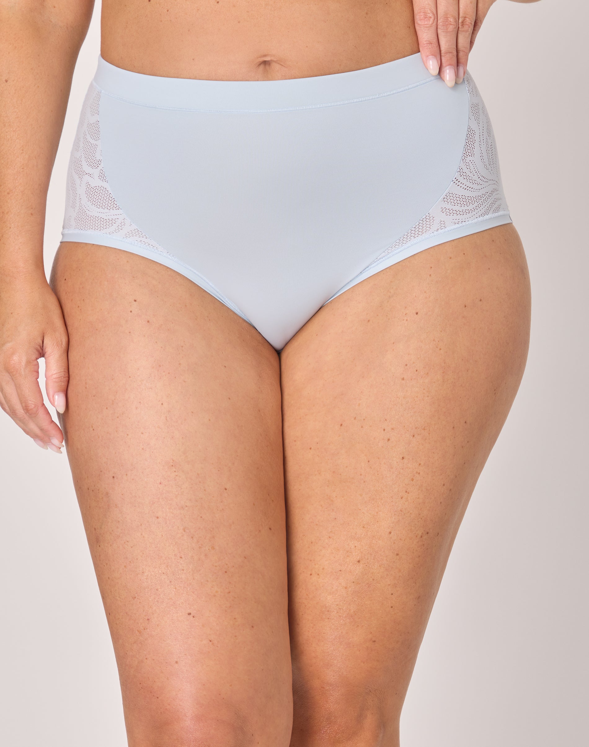 Bali's Coolest Smoothing High Waist Brief Salty Pepper Grey Women's
