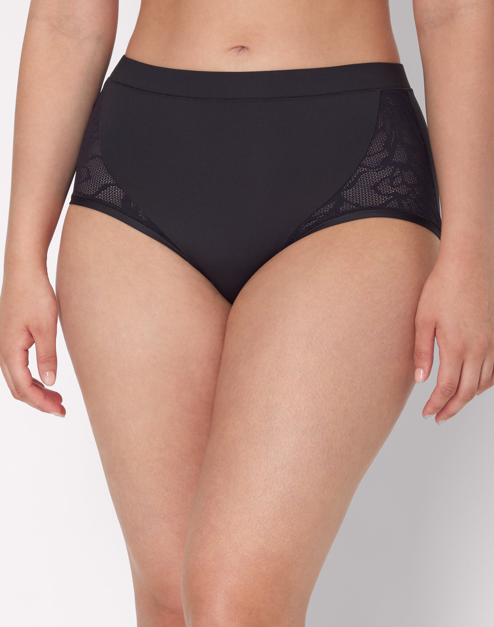 Bali's Coolest Smoothing High Waist Brief Black L Women's