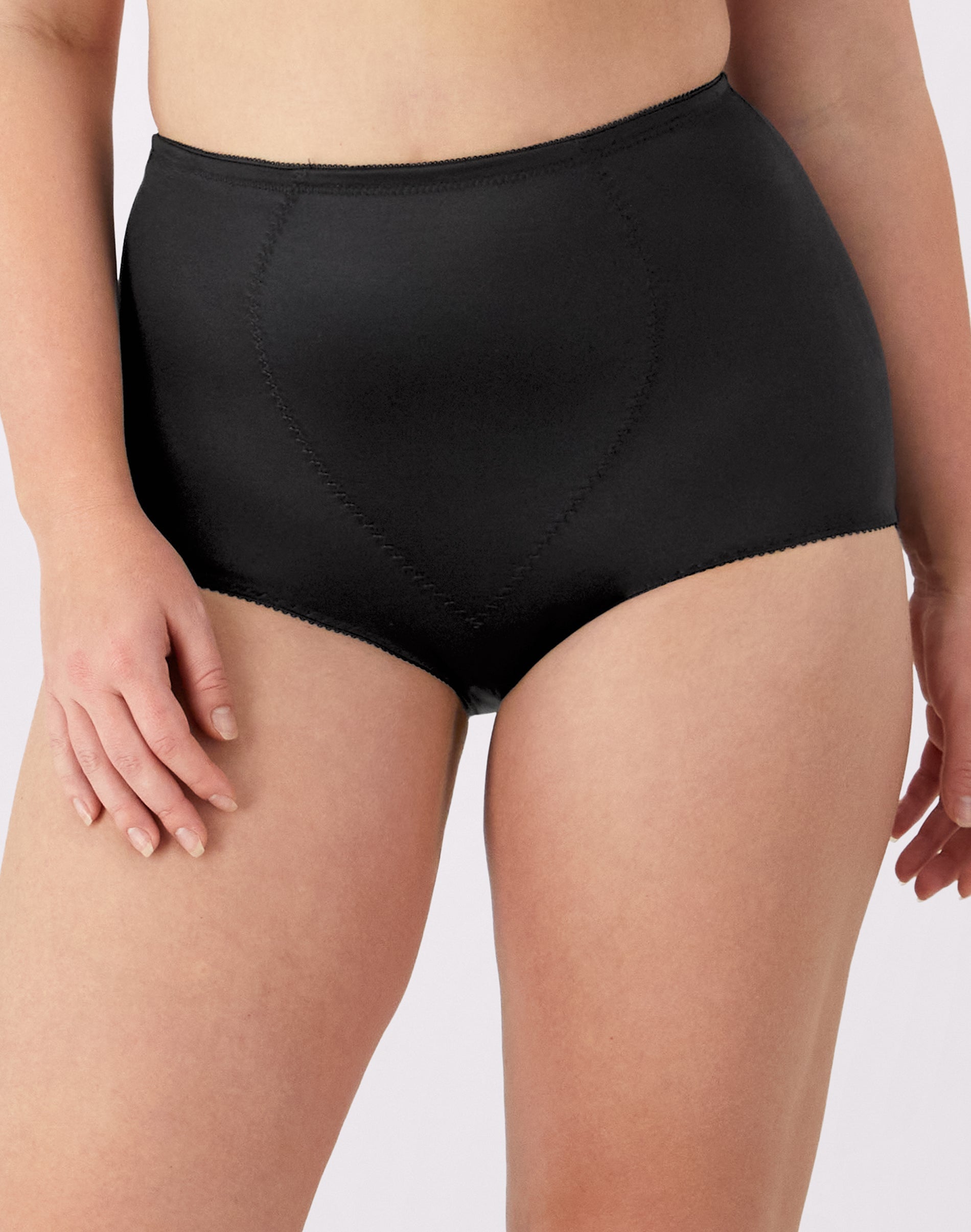 Bali Jacquard Shaping Brief, -Pack Black Women's