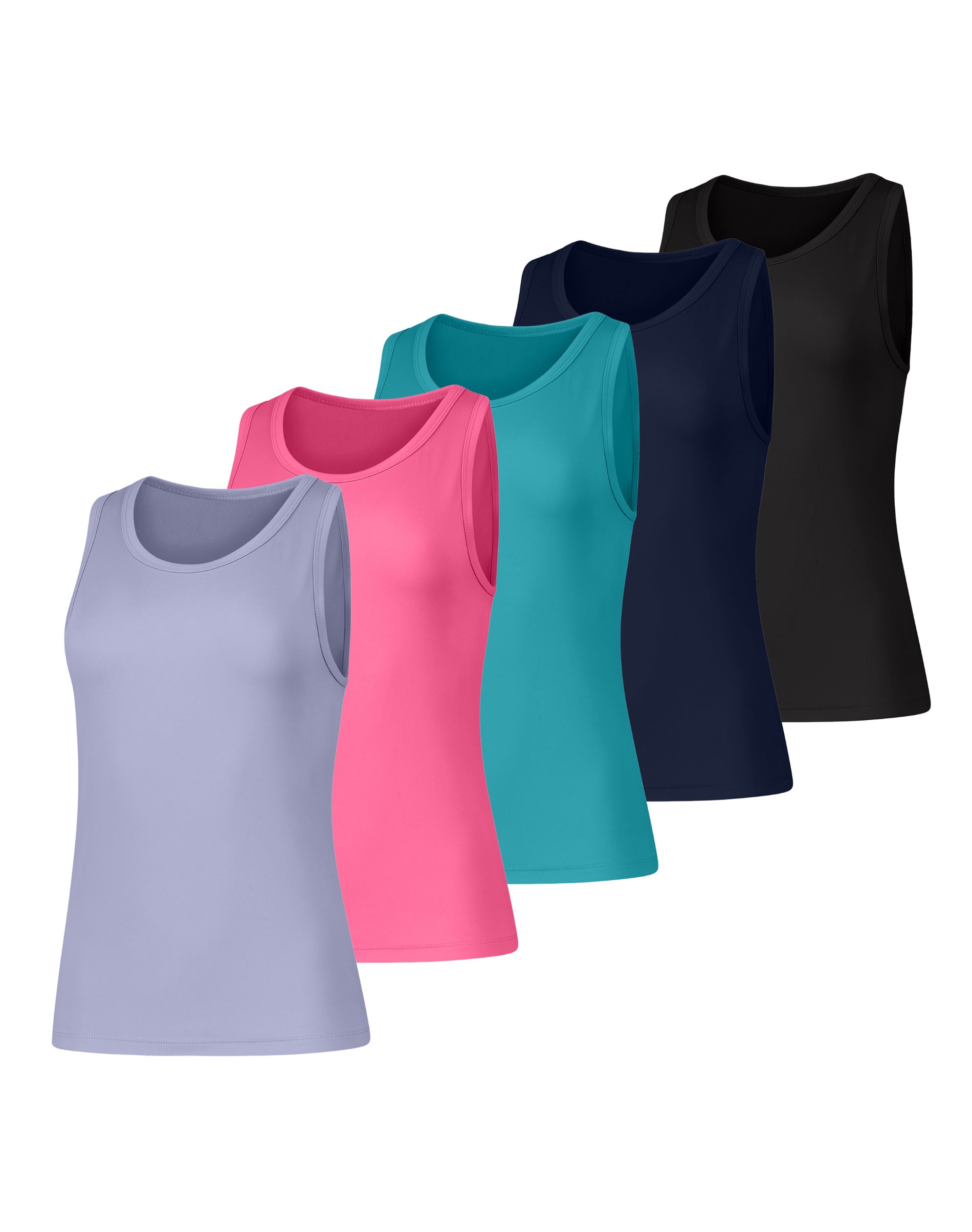 Hanes Cool DRI Women's Tank Top Pack, -Pack, Moisture Wicking Peri BlueFlair PinkTeal IvyNavyBlack