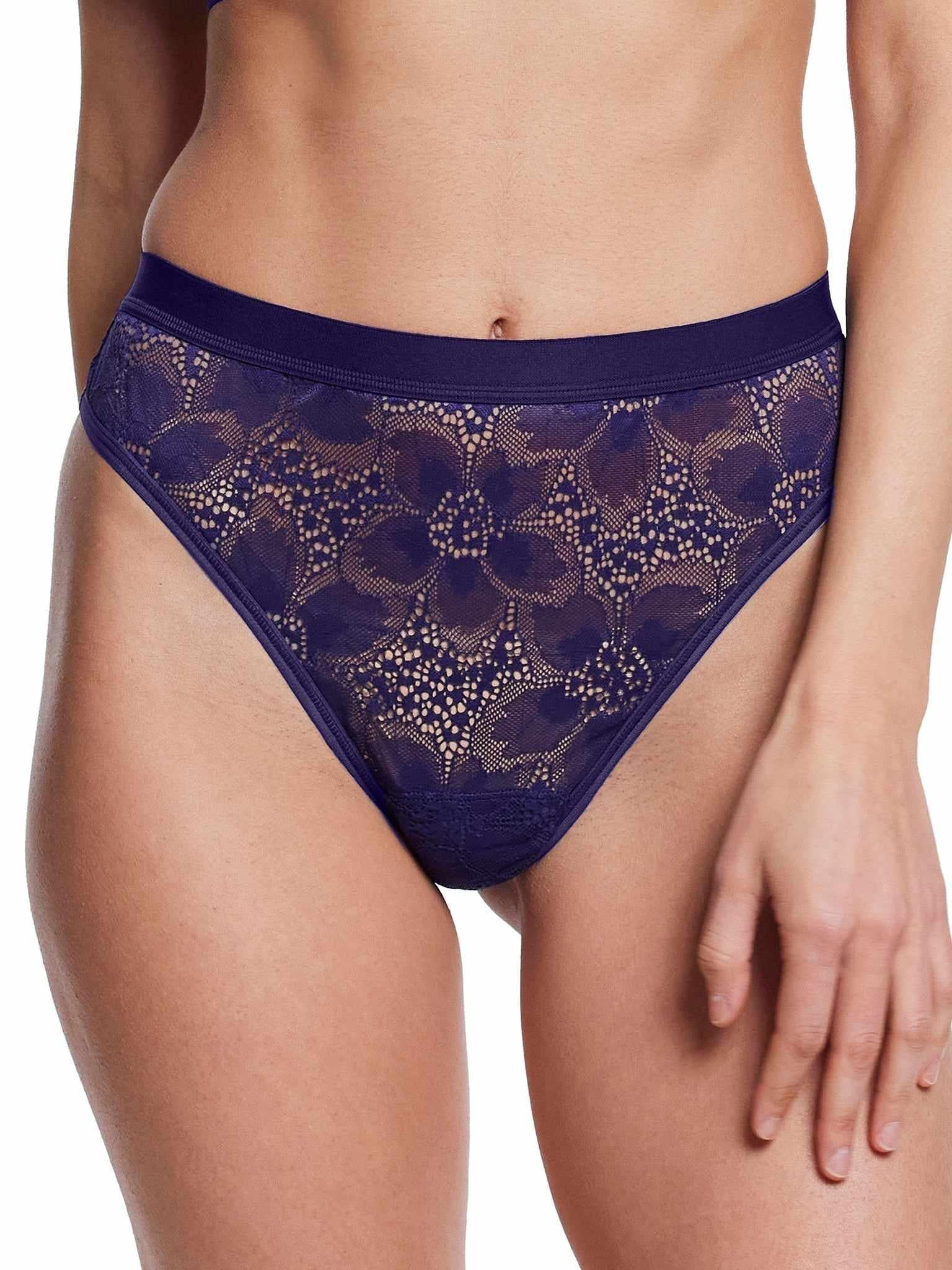 Hanky Panky Women's &oh Tropical Storm Thong - Summer Rain Purple