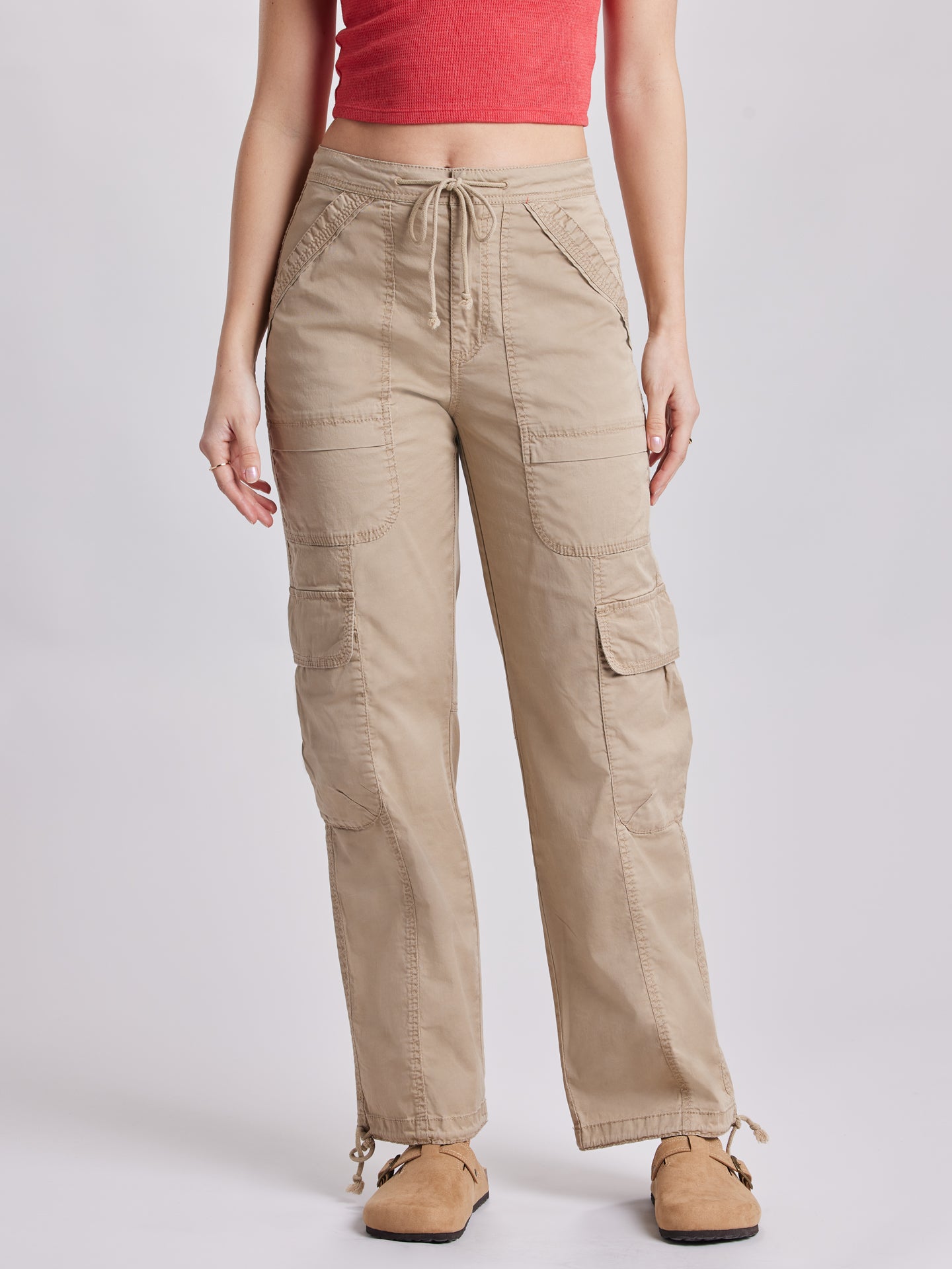 Tessa Twill Cargo Pant for Women by UNIONBAY, Sandy Brown