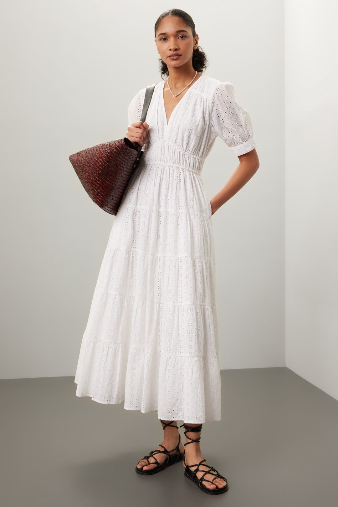 Joe's Jeans Illana Broderie Dress White