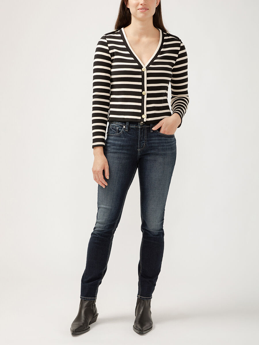 Women's Suki Mid Rise Skinny Luxe Stretch Jeans Indigo Size by Silver Jeans