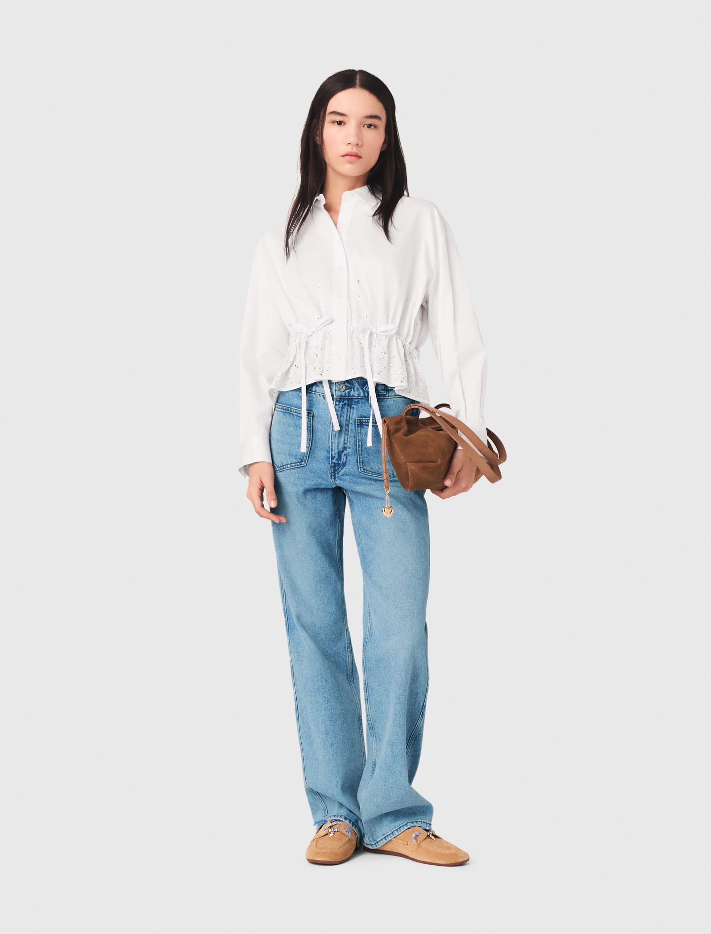 Straight jeans with chains