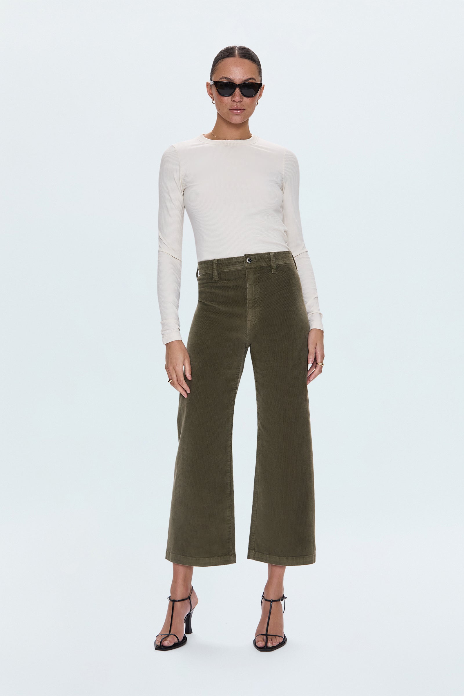 Penny Crop High Rise Wide Leg Pant