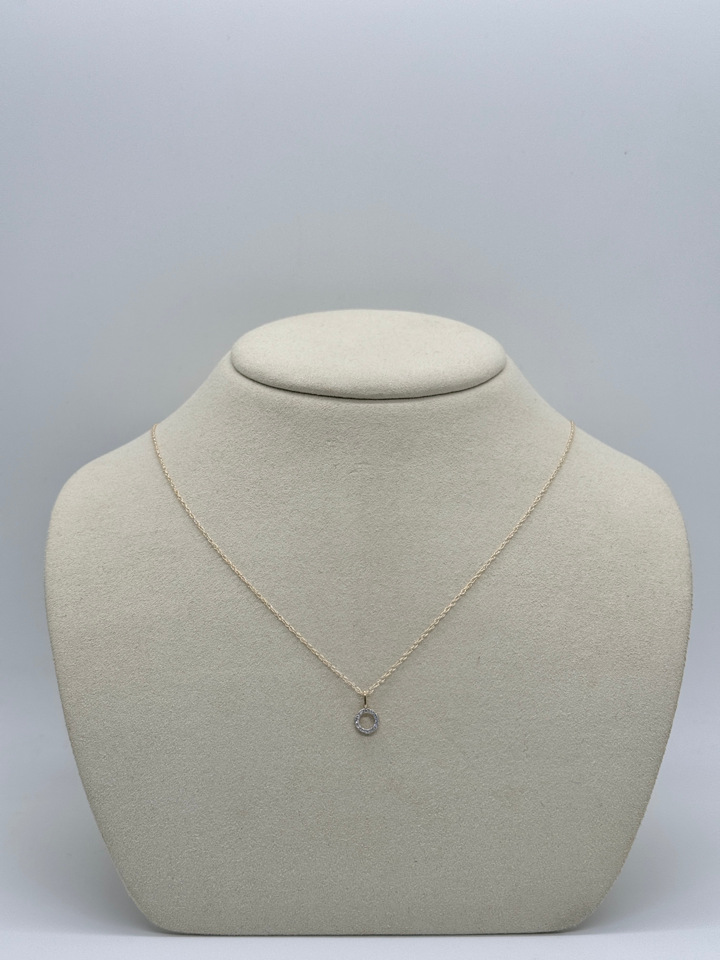 Pave Open Circle Necklace