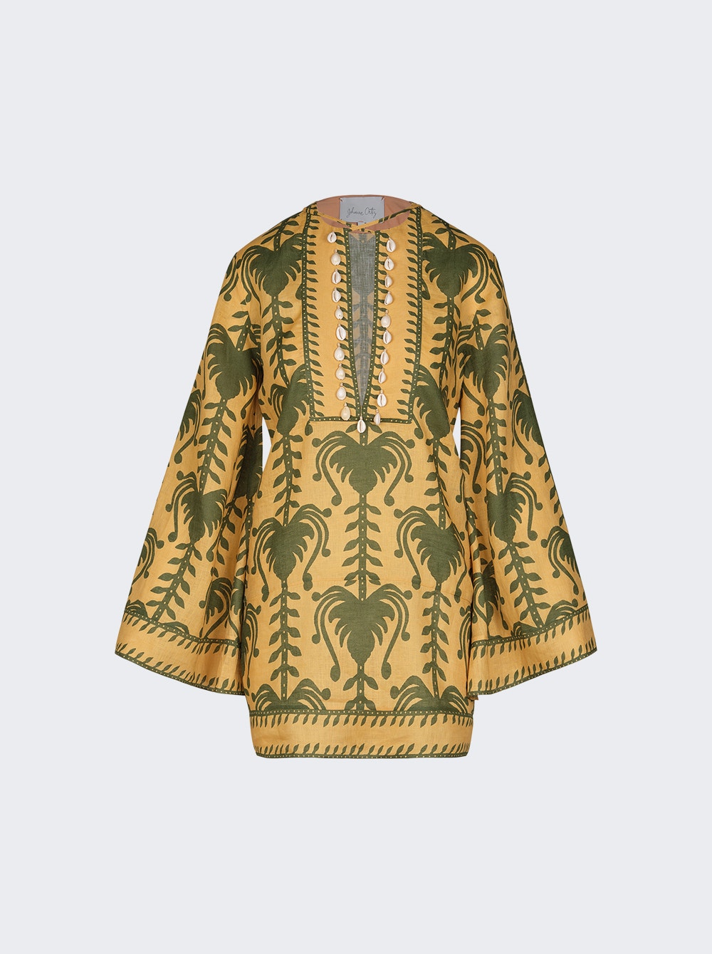 Wild Savannah Tunic Dress Yellow And Light Green