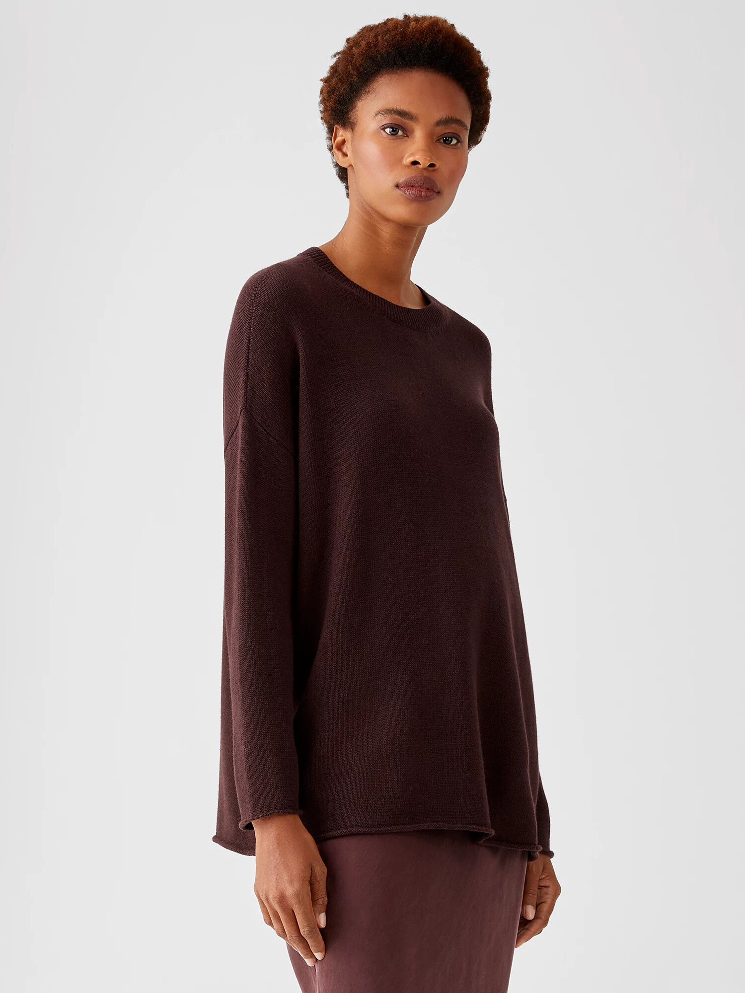 Peruvian Organic Cotton Blend Crew Neck Tunic