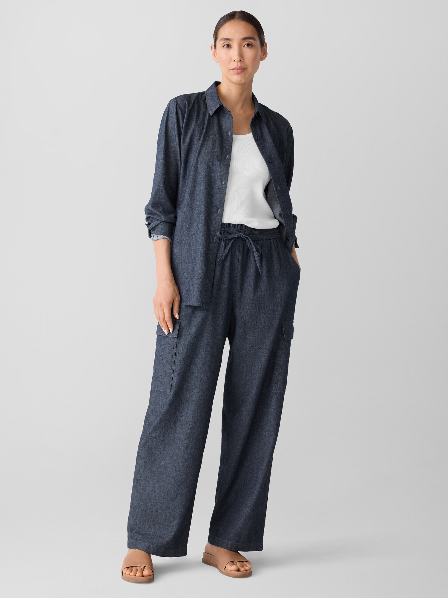 Airy Organic Cotton Twill Cargo Pant