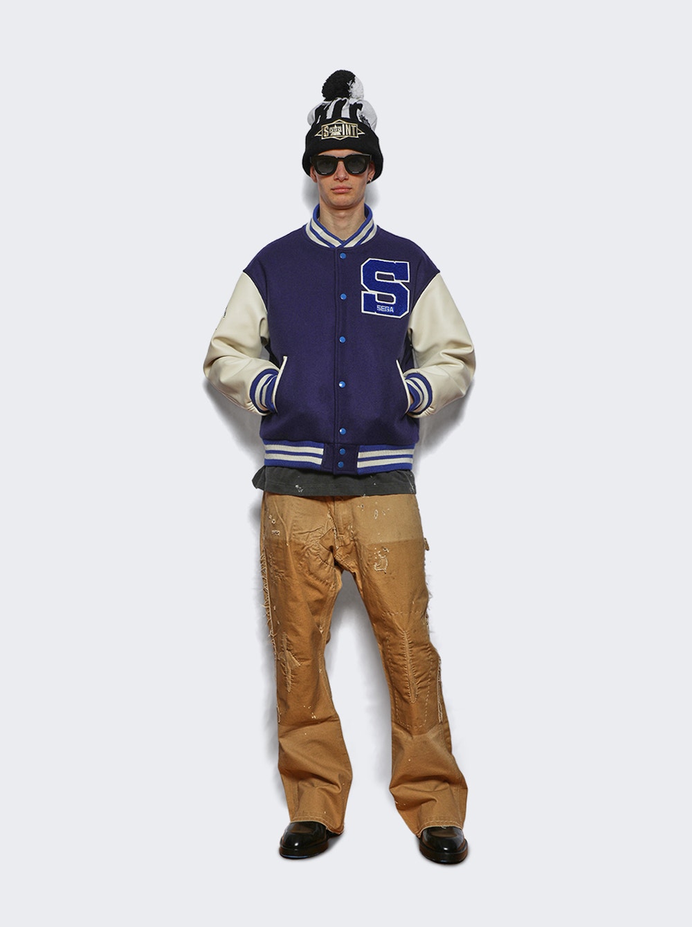 X Sega Varsity Jacket Blue