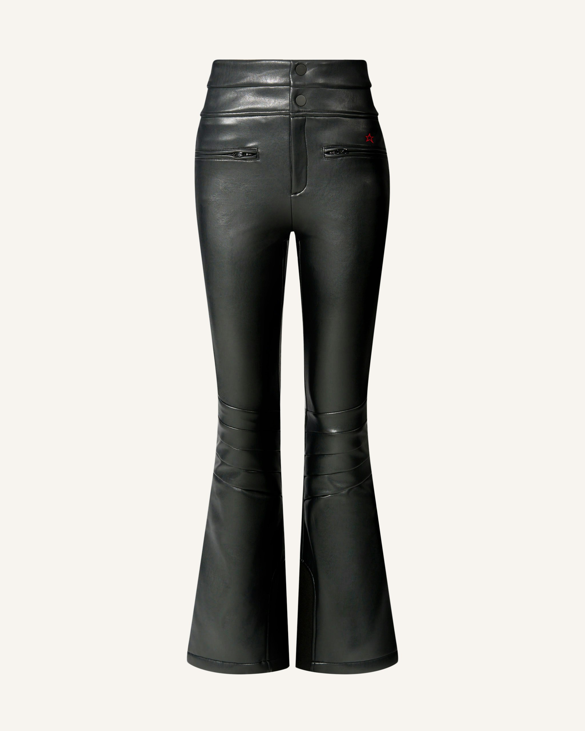 Vegan Leather High-Waist Aurora Flare Ski Pant