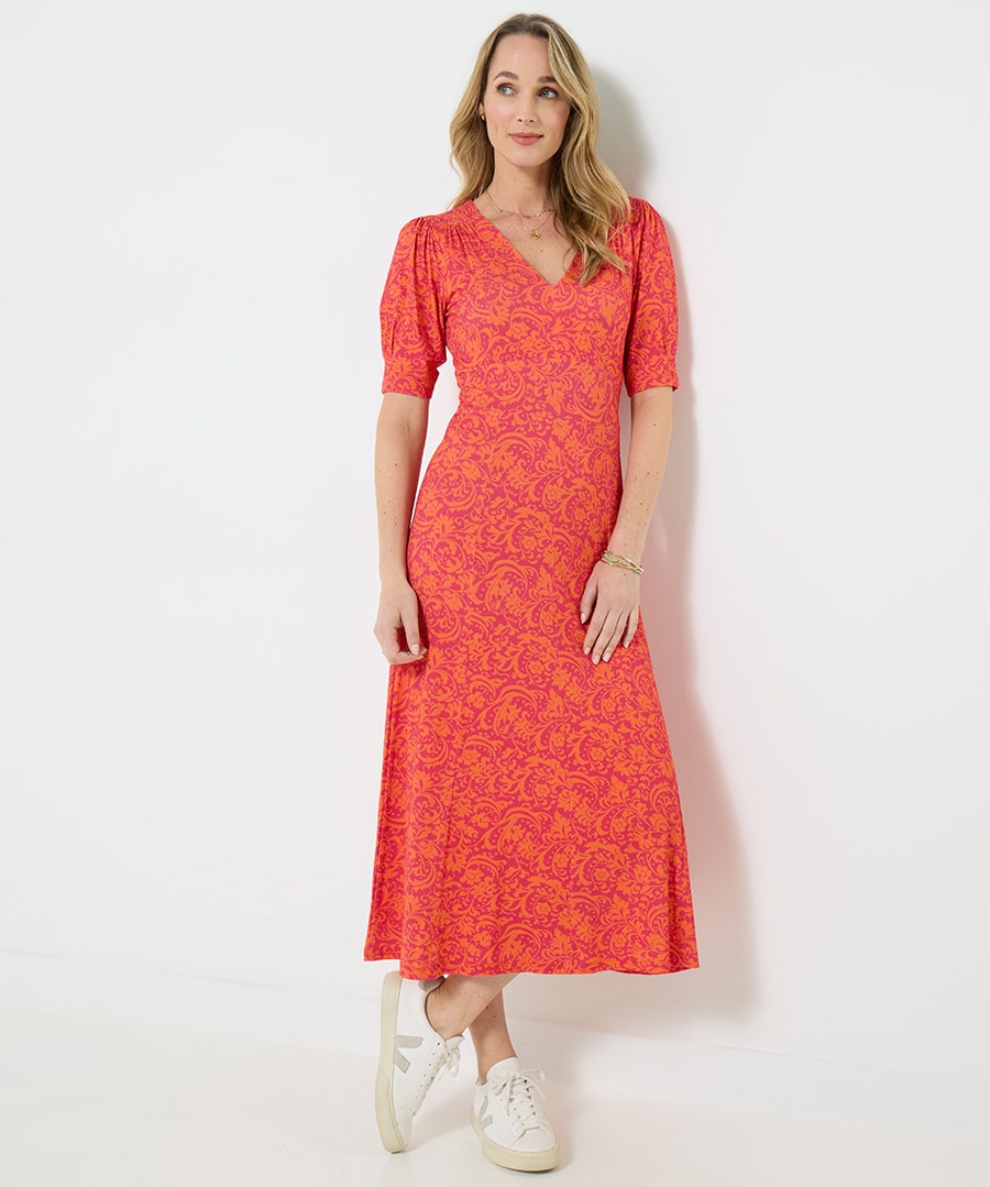 Women's Summer Brights Jersey Dress - Size - Orange - by Joe Browns