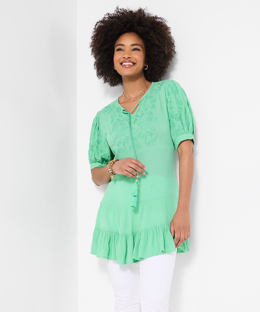 Women's Green With Envy Tunic Dress - Size - by Joe Browns