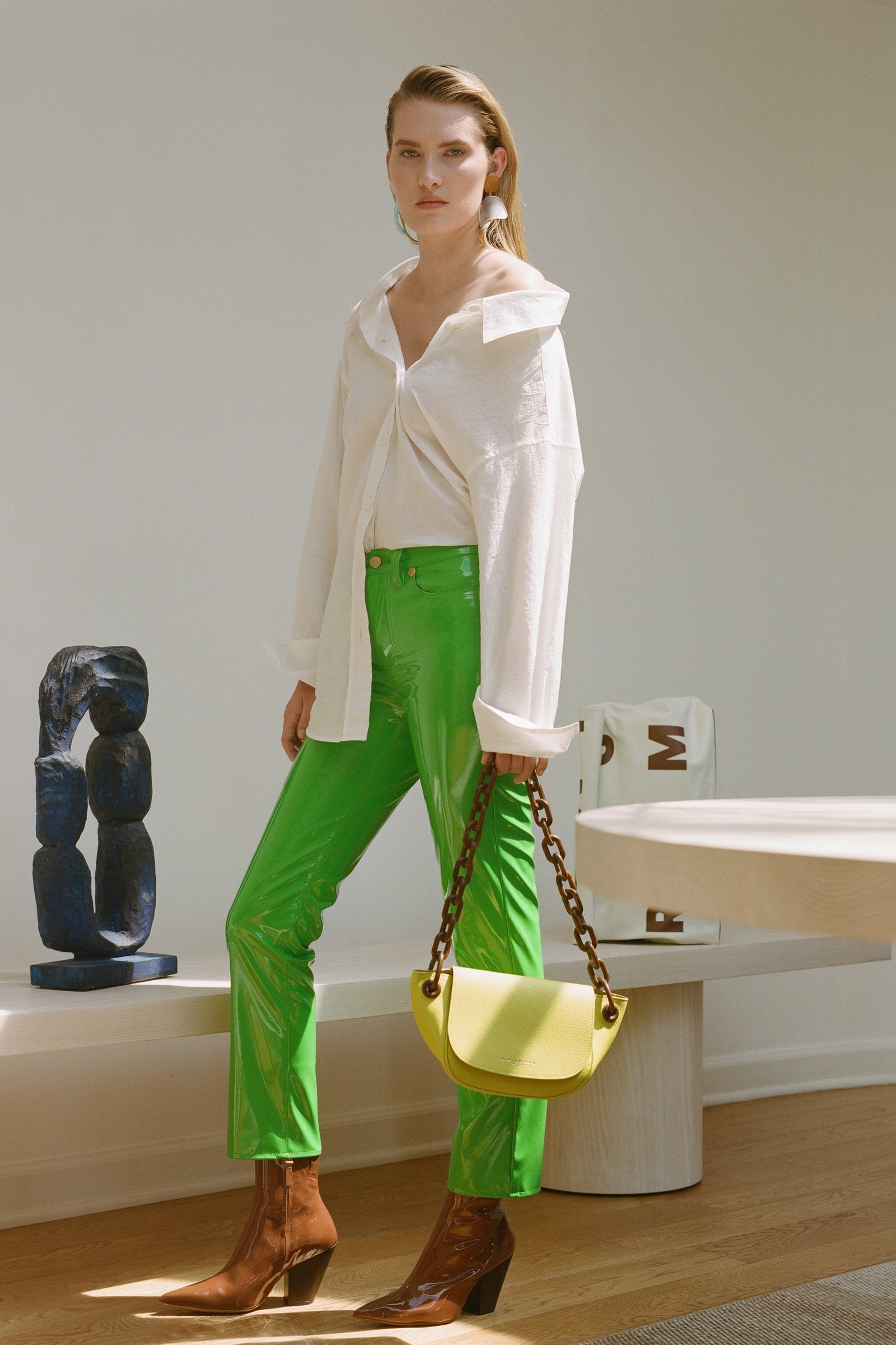 Straight Leg Pant in Algae
