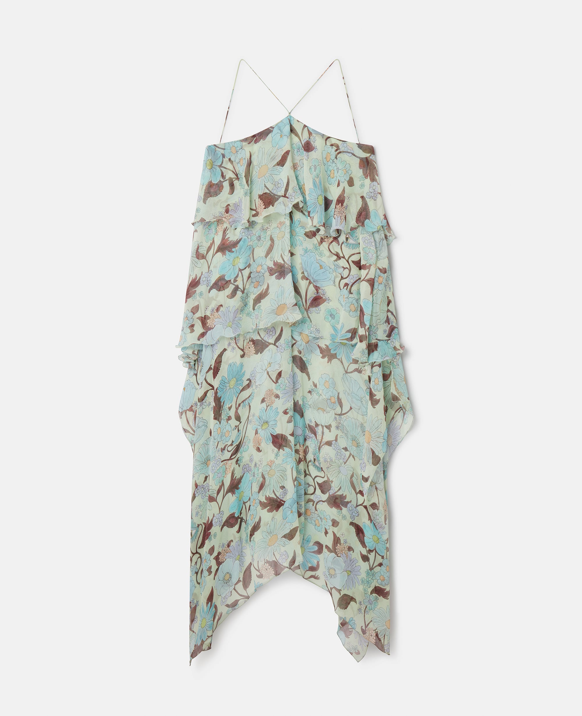 Stella McCartney - Lady Garden Print Silk Chiffon Halterneck Dress