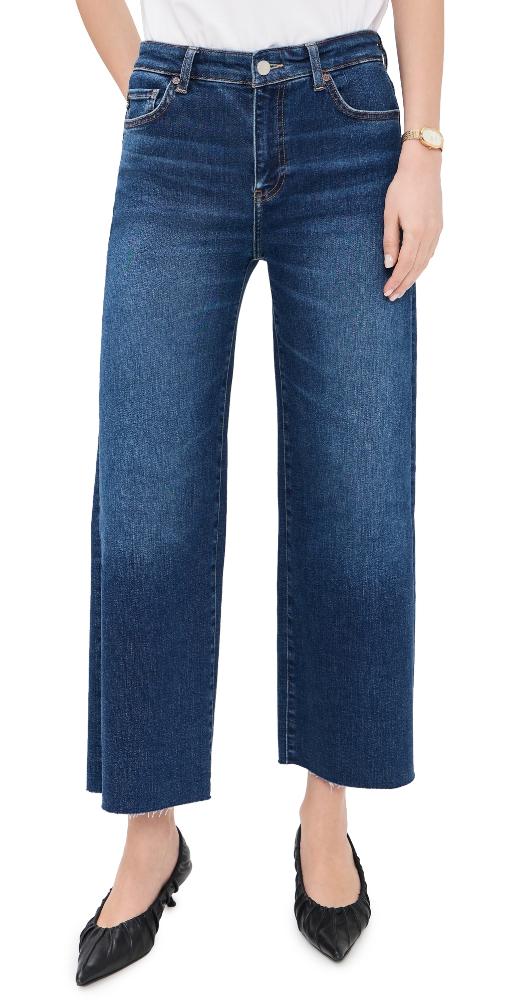 AG Saige Wide Leg Crop Jeans Outspoken