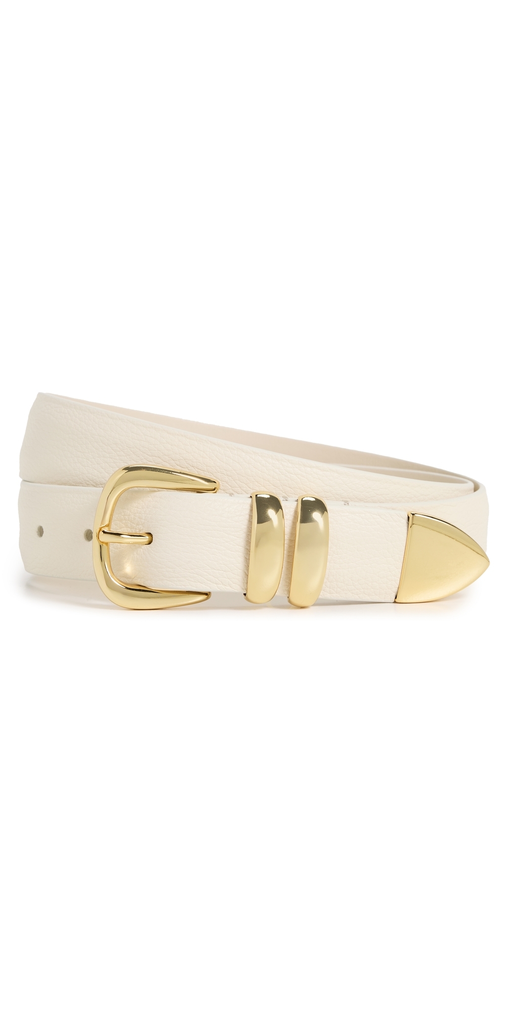 Anderson's Narrow Soft Grained Calf Leather Belt Ivory F
