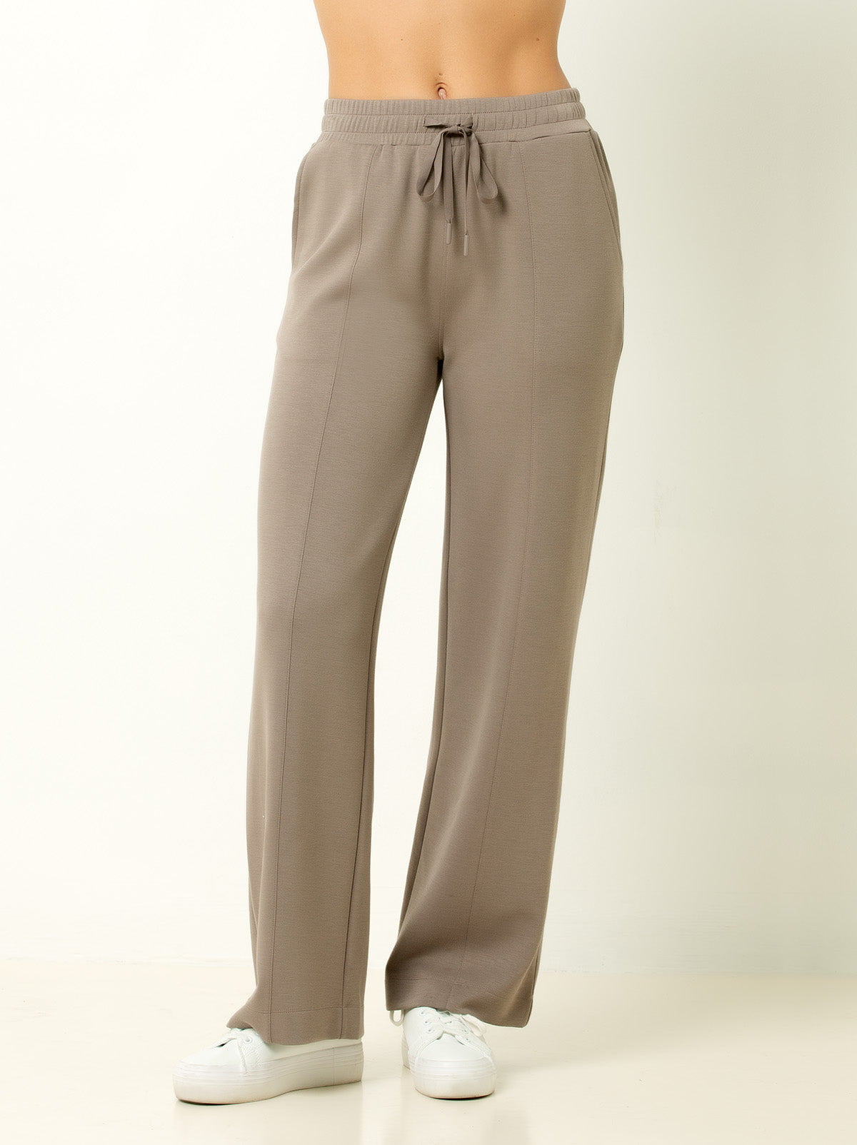 Single Stitch Ultra Soft Wide Leg Pant, Walnut X