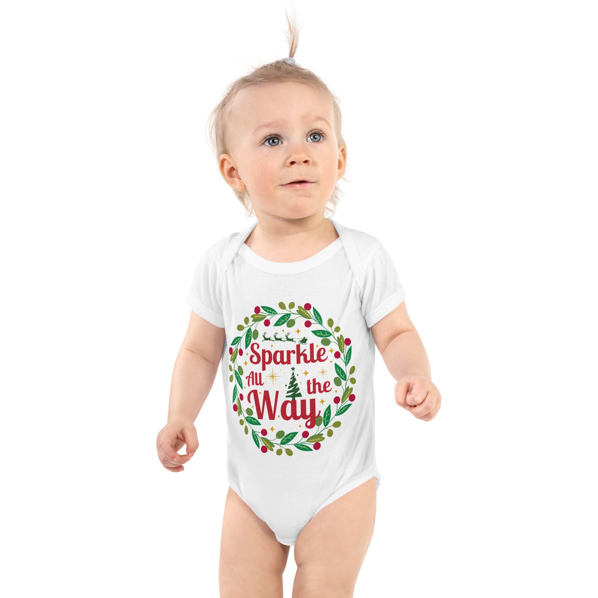Christmas Infant Bodysuit Sparkle All the Way Print - M