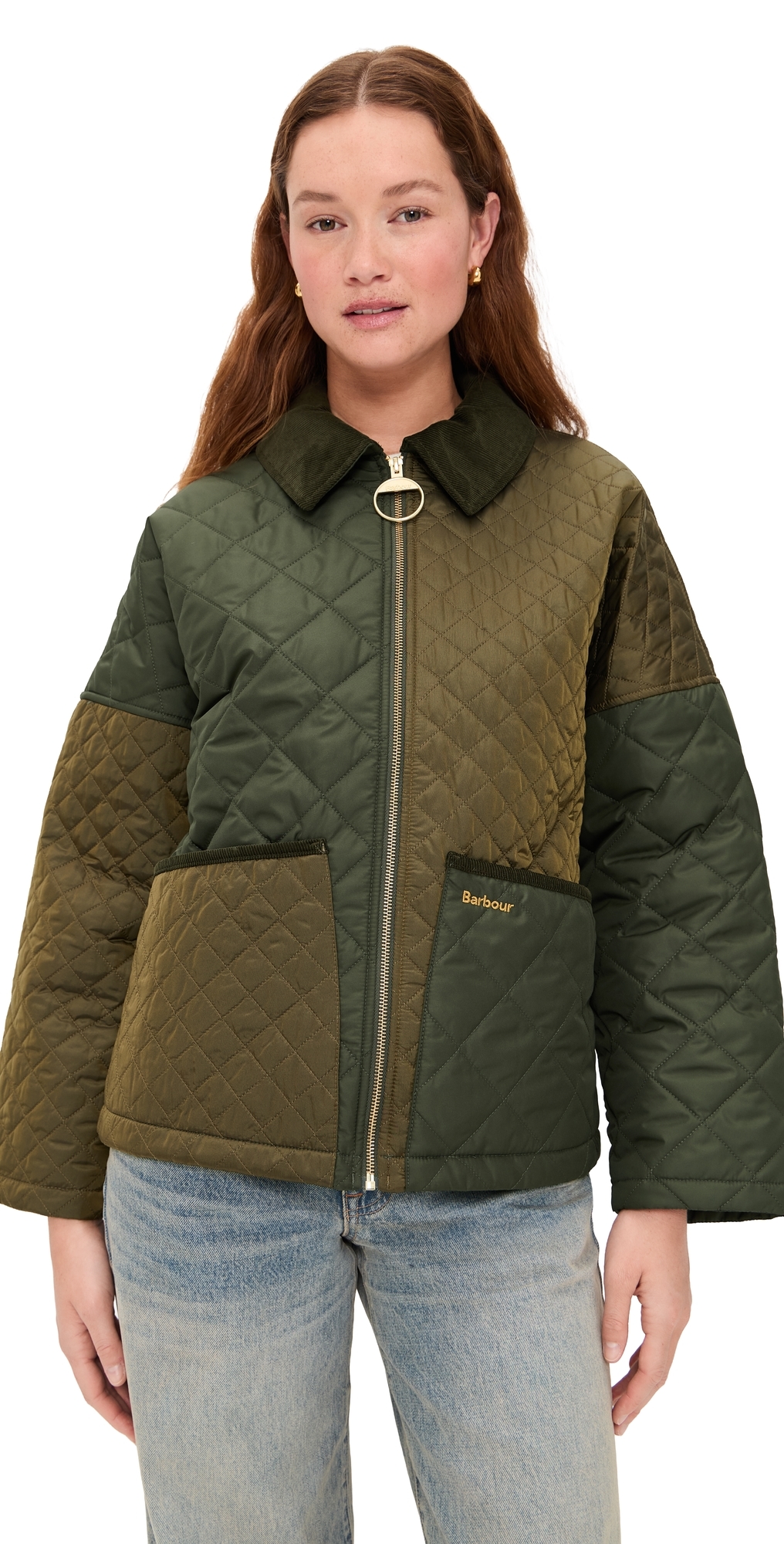 Barbour Danby Quilted Jacket Golden OliveOliveTartan
