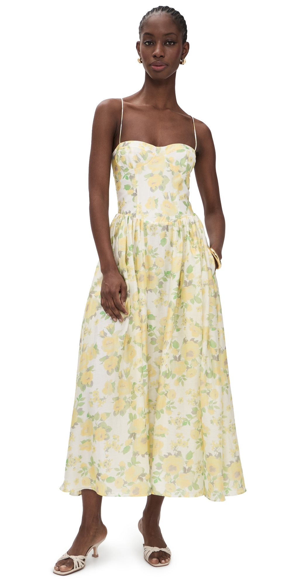 BARDOT Estie Printed Maxi Dress Yellow Floral