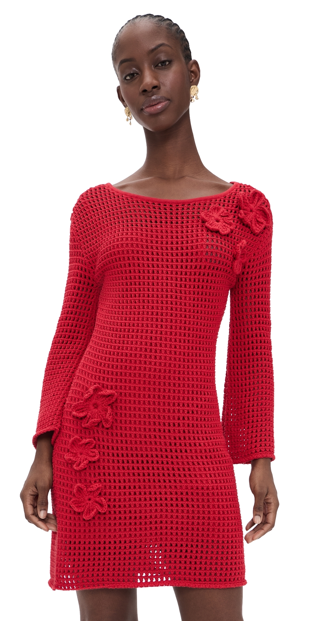 Cleobella Honey Sweater Mini Dress Goji Berry