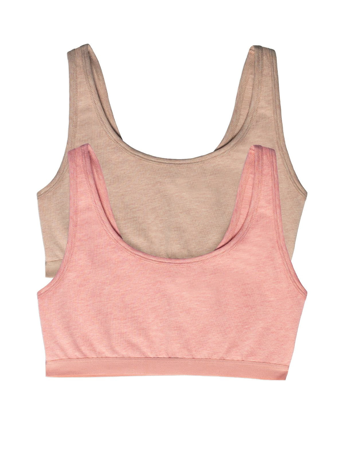 Organic Cotton Stretch Bralette -Pack, Taupe Rose X