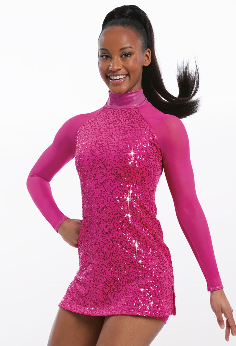 Sequin Performance Shift Dress - Lipstick - Adult - Dance Dress D
