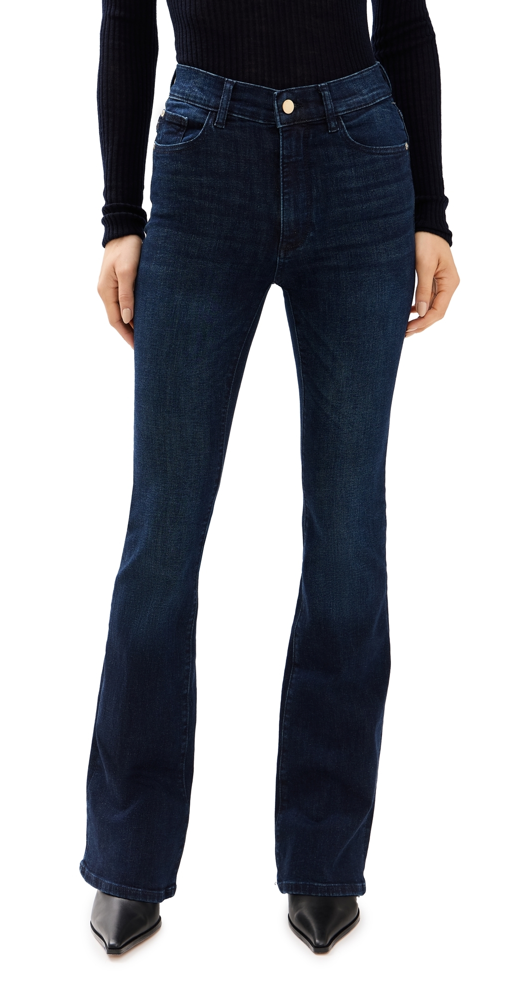 DL Bridget Boot: High Rise Instasculpt Jeans Mediterranean Performance