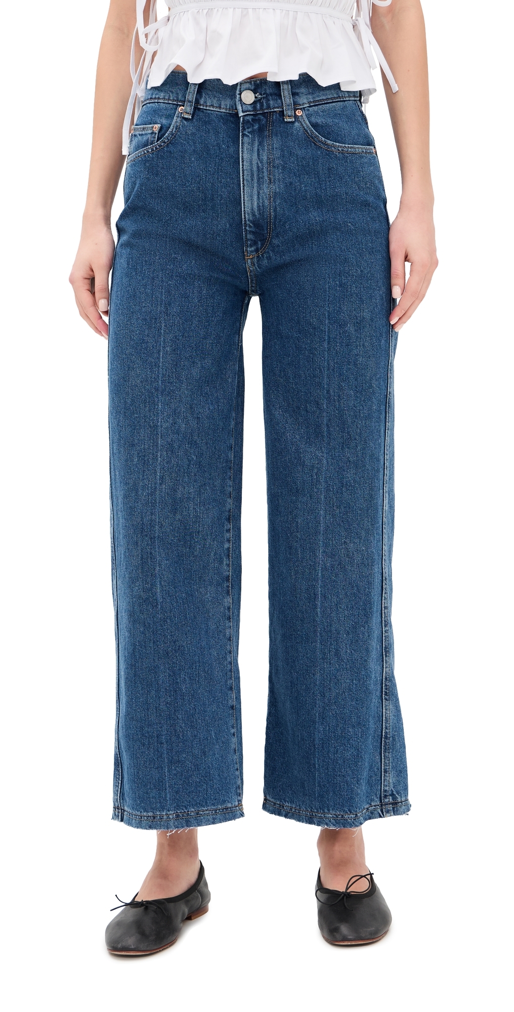 DL Hepburn Wide Leg High Rise Ankle Jeans North Beach Highluxe