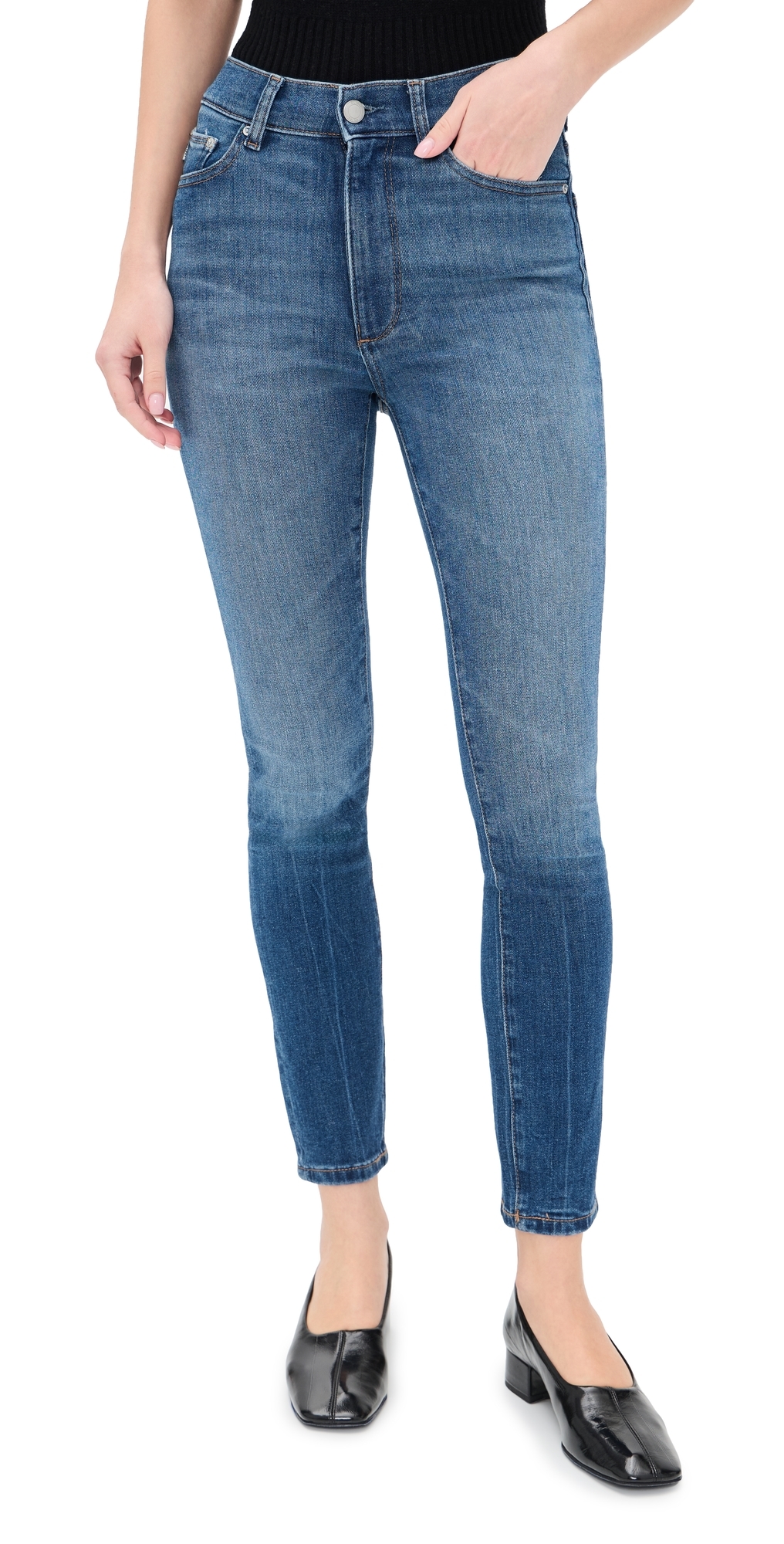 DL Farrow Instasculpt Ankle Skinny Jeans Blue Horizon