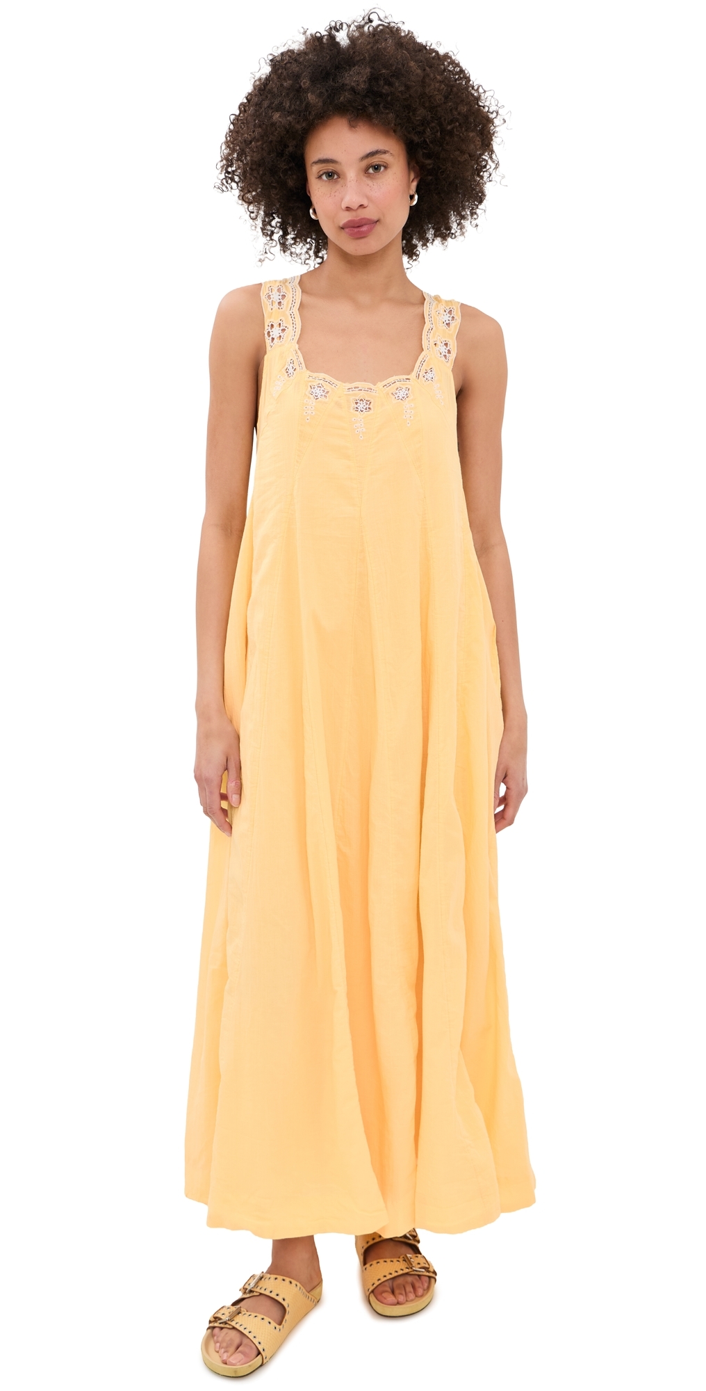 Free People To The Moon Maxi Dress Golden Haze