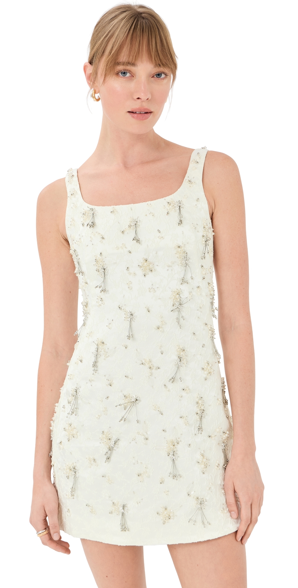 SIMKHAI Viva Sleeveless Mini Dress White