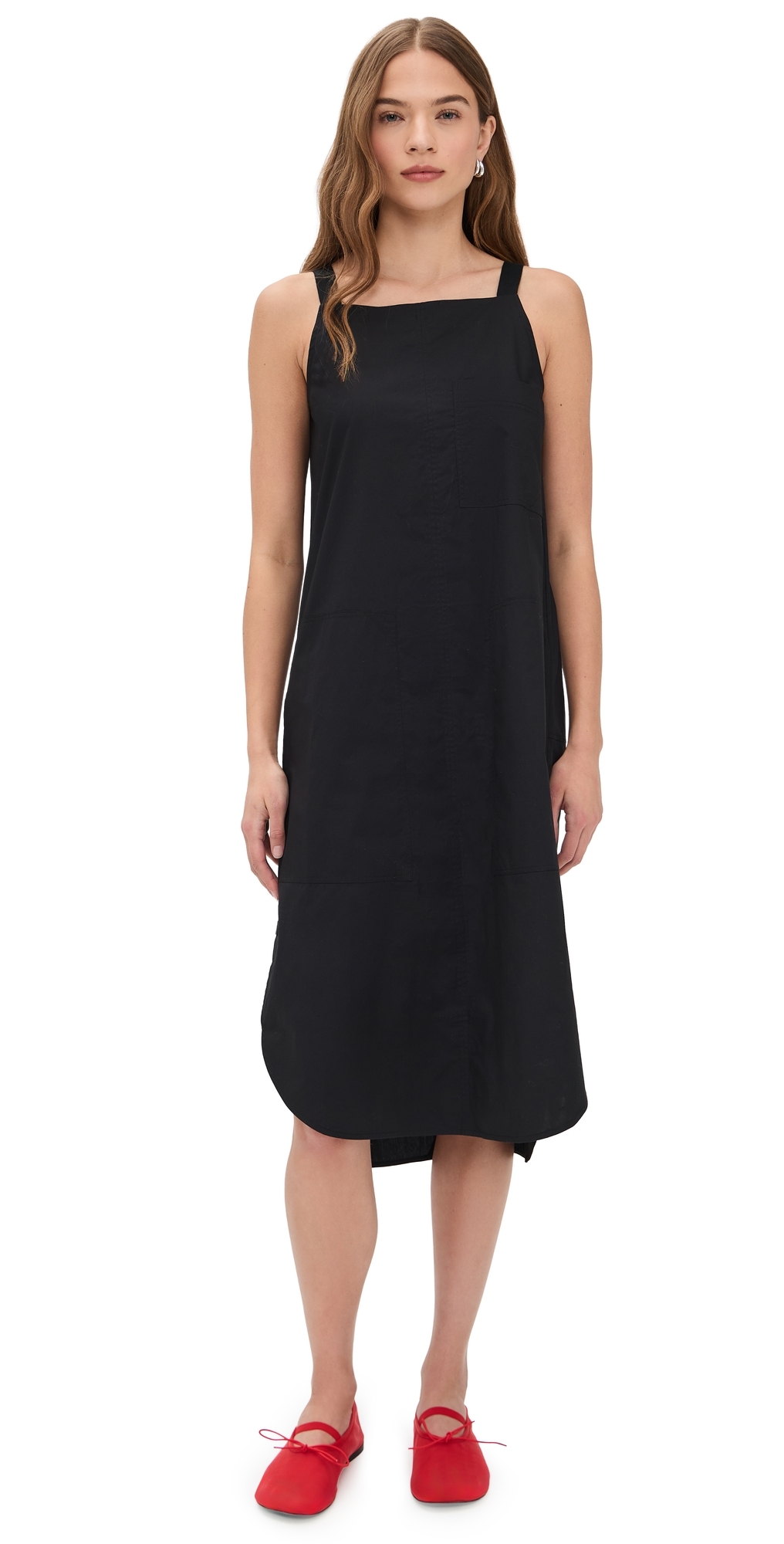 Lee Mathews Poplin Cami Dress Black