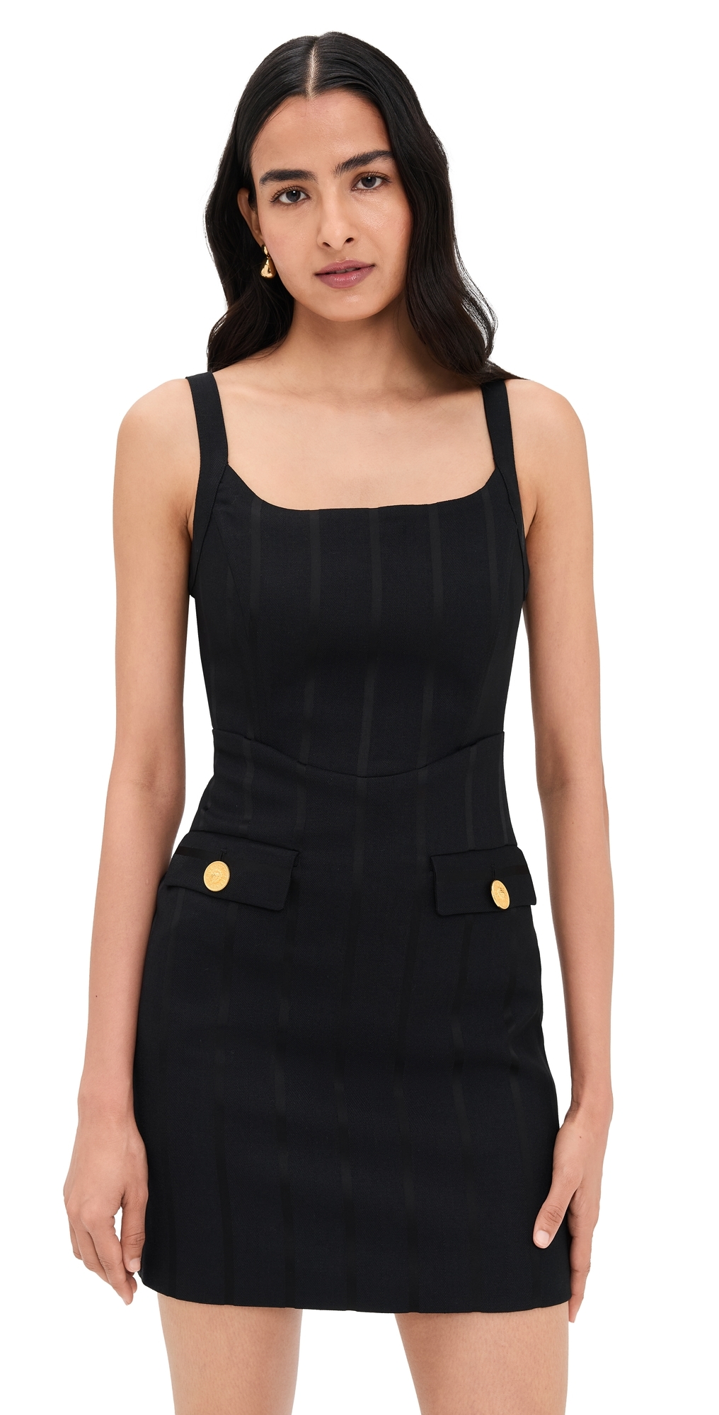 L'AGENCE Helen Corset Mini Dress Black
