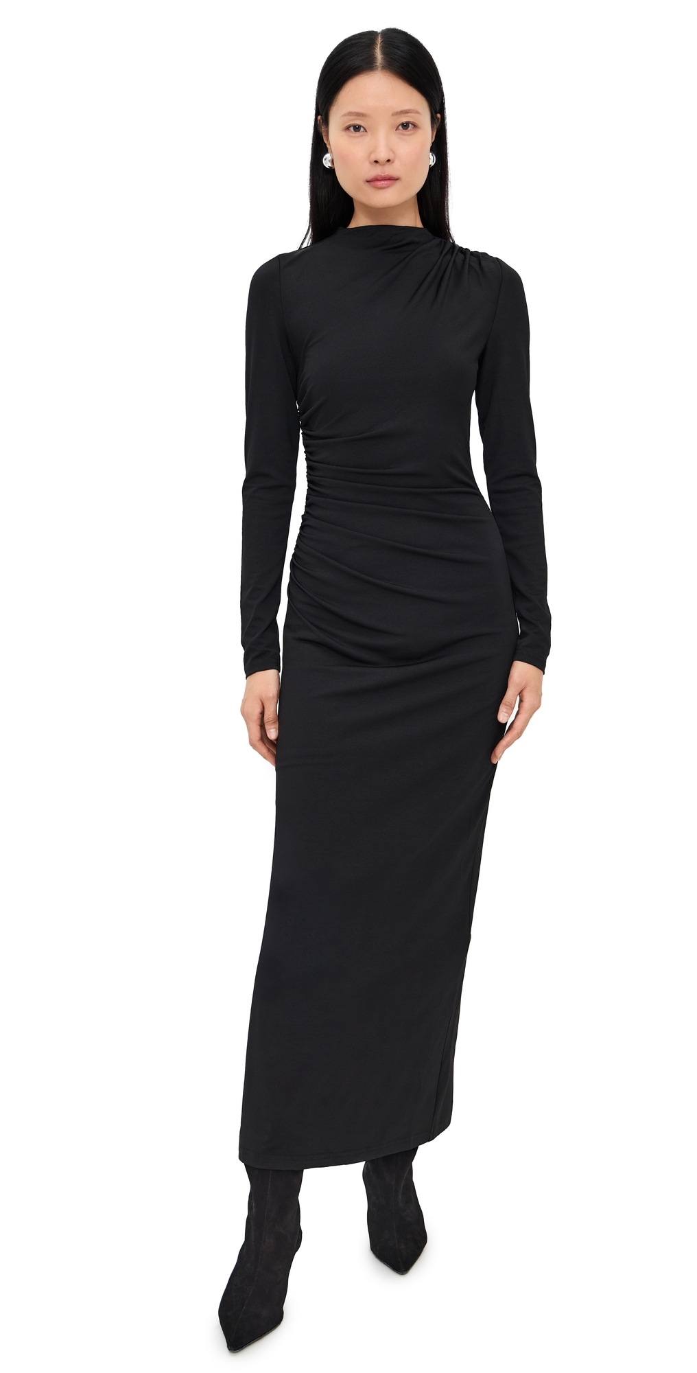 Lioness Contour Maxi Dress Onyx X