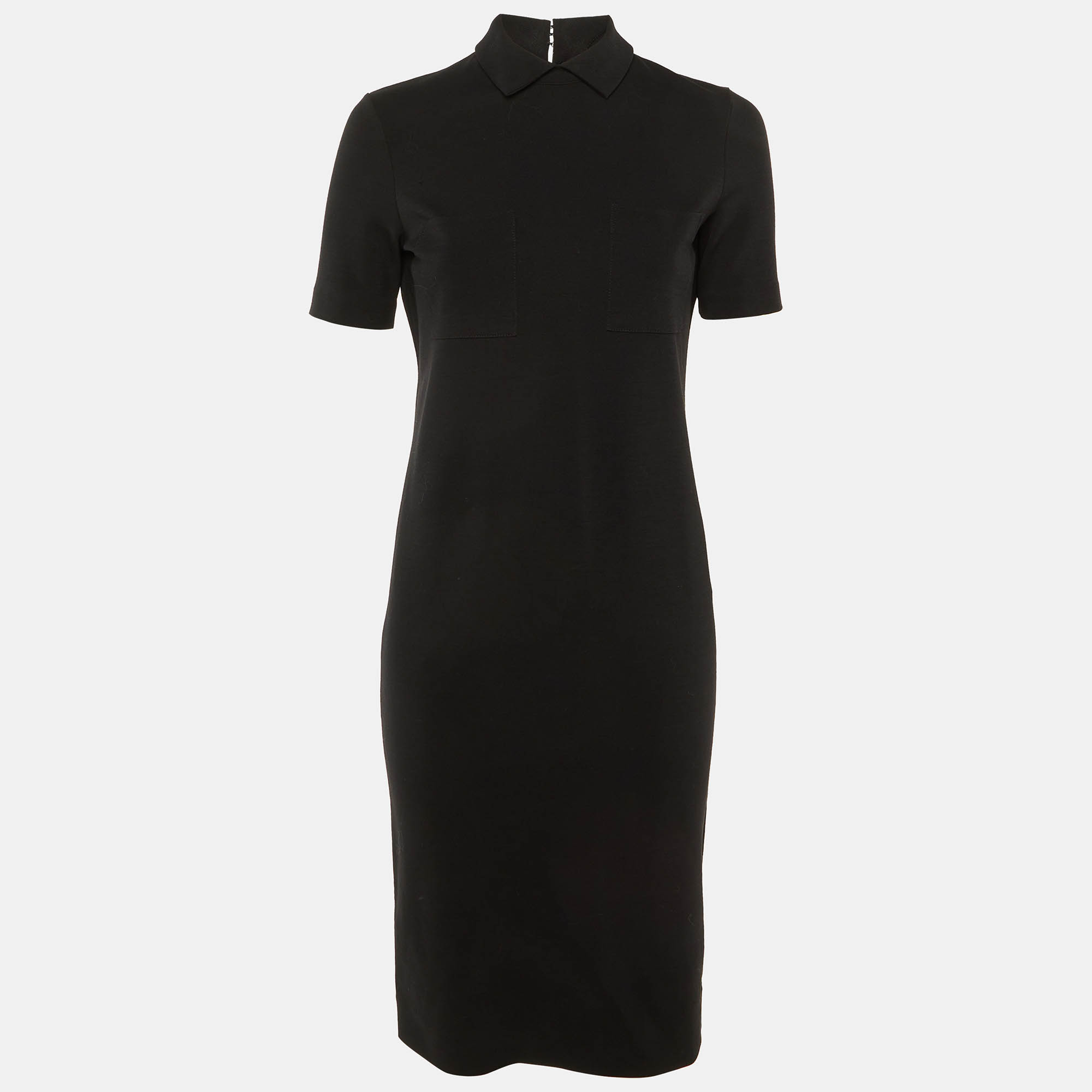 Dsquared Black Wool Bodycon Dress