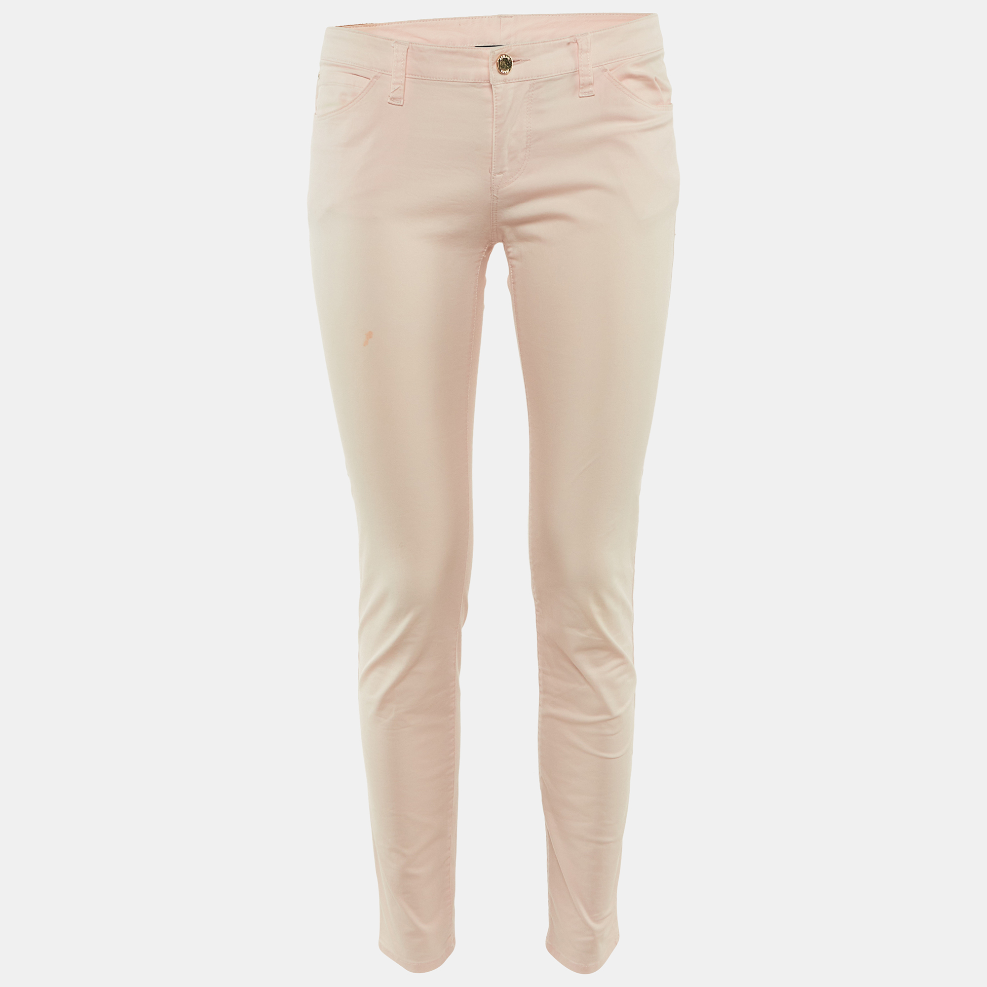 Emporio Armani Blush Pink Cotton Skinny Jeans
