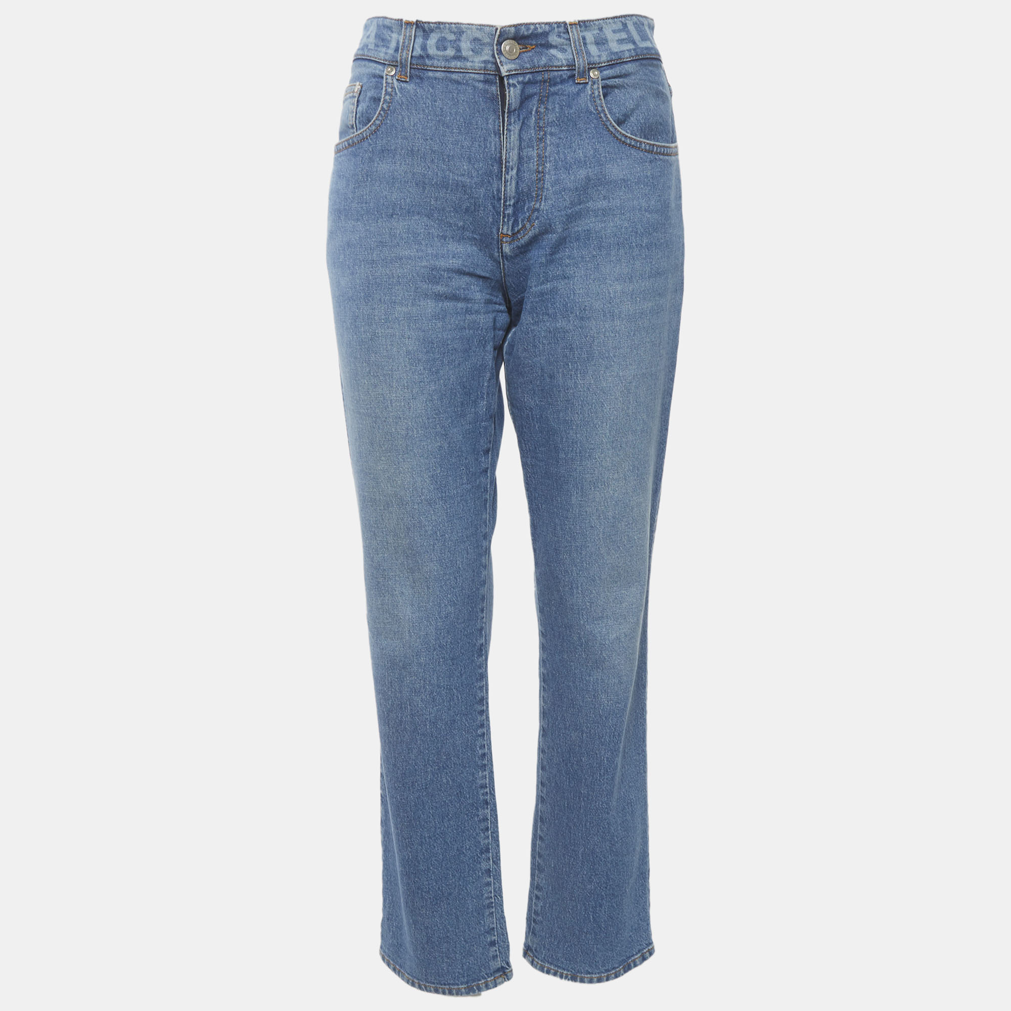 Stella McCartney Blue Denim Straight Leg Jeans MWaist "