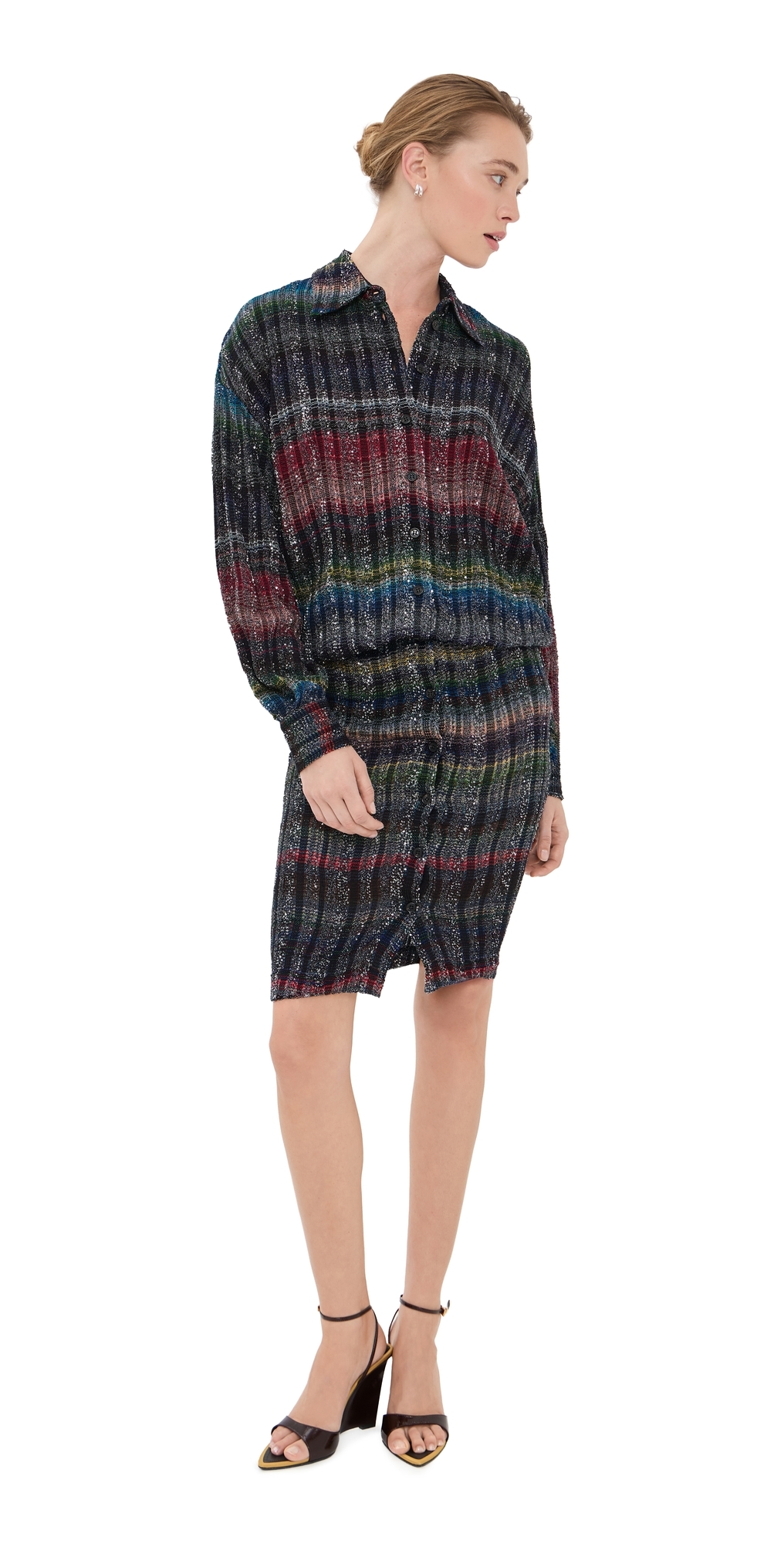 Missoni Midi Sweater Dress Multicolor Tones