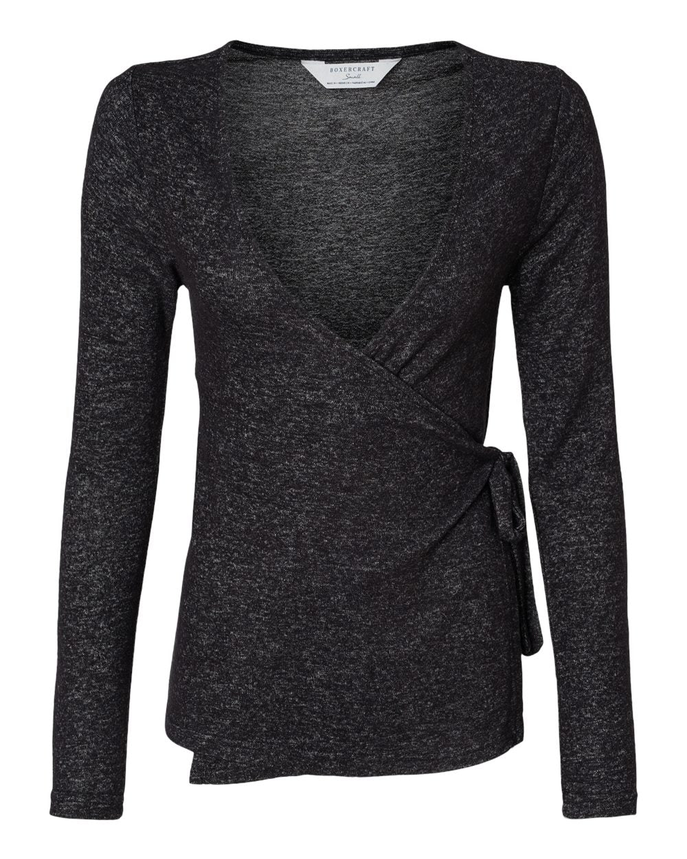 Boxercraft - BW - Women's Cuddle Wrap Top - Black Heather