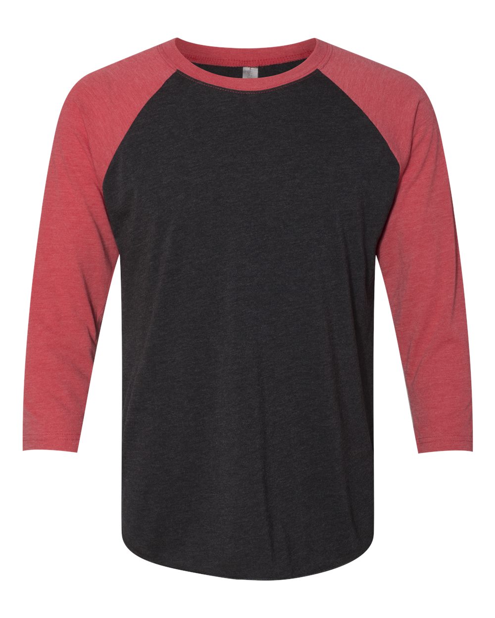 Next Level - - Triblend Three - Quarter Raglan T - Shirt - Vintage Red Sleeves Vintage Black Body