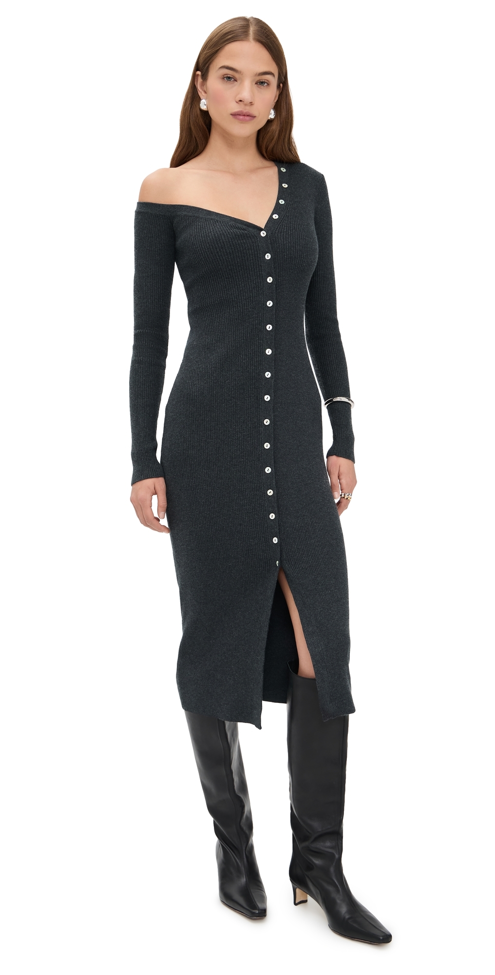 STAUD Craftsman Sweater Dress Nocturne