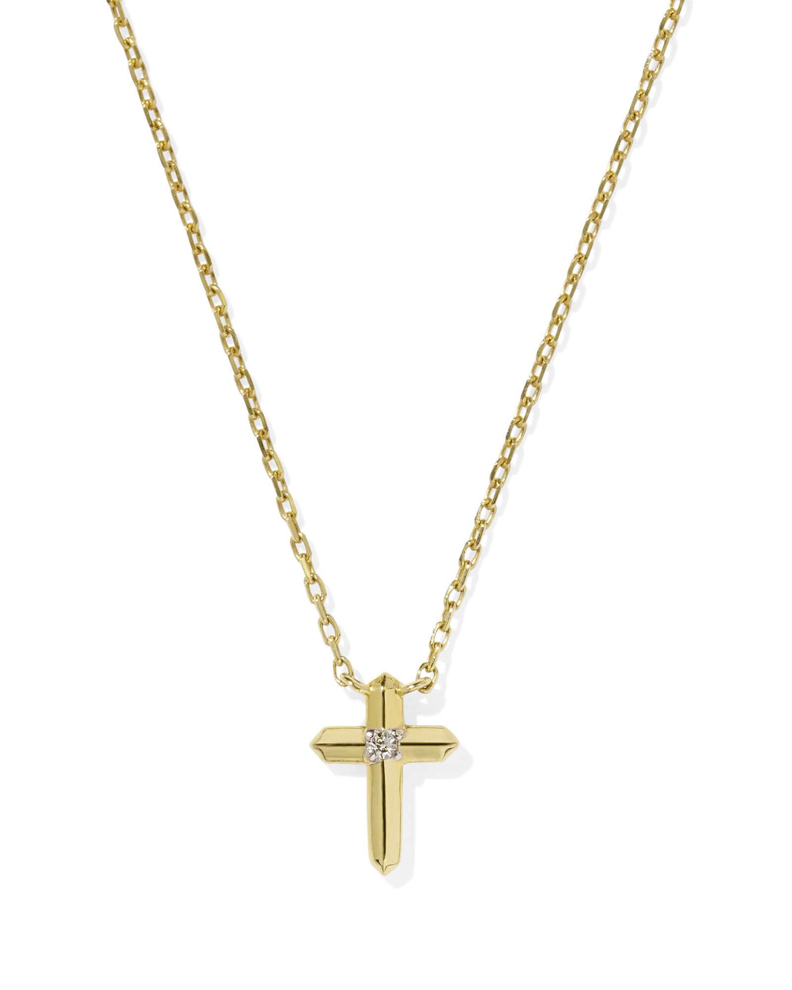 Kendra Scott Tiny Cross k Yellow Gold Pendant Necklace