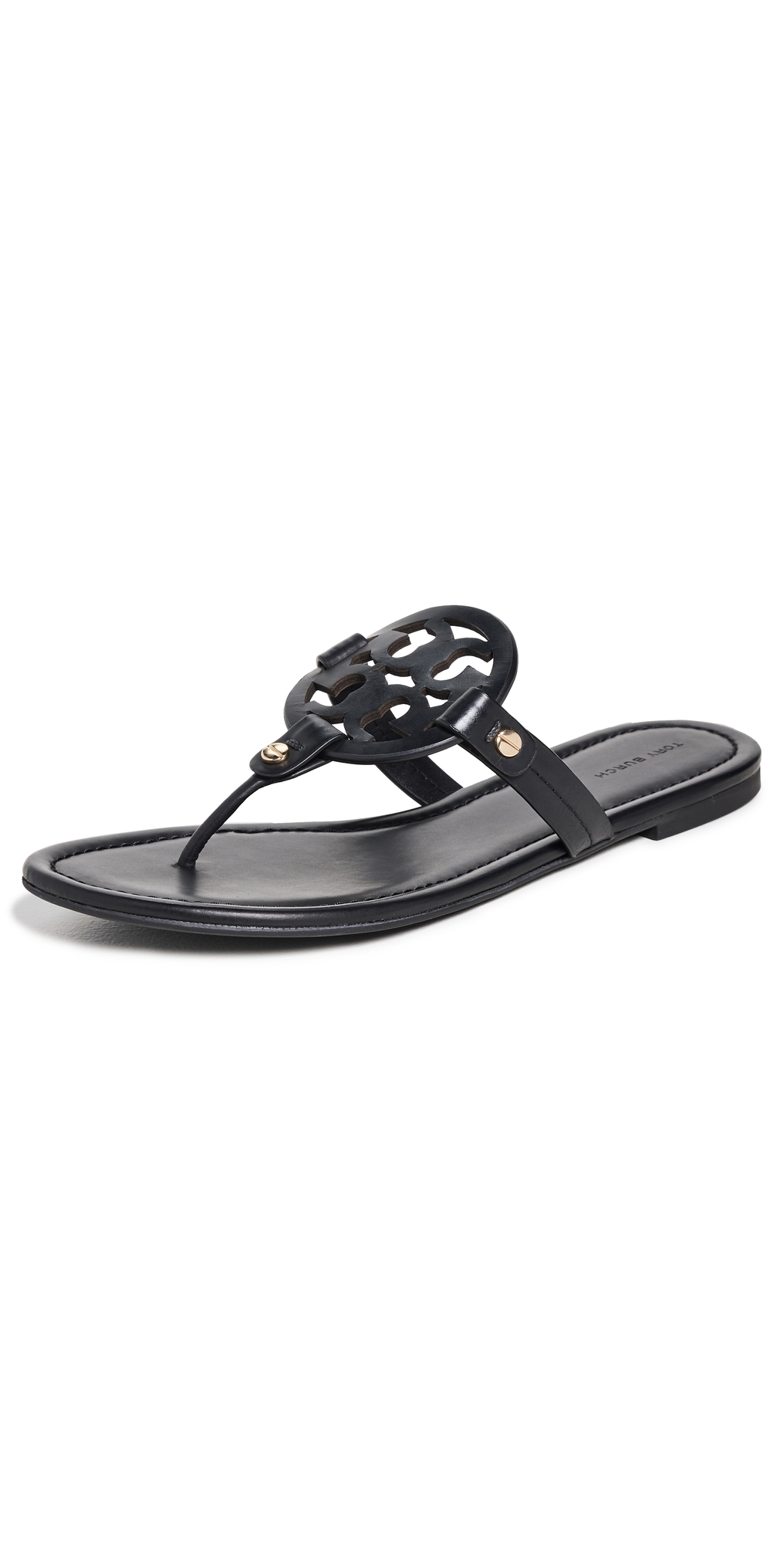 Tory Burch Miller Thong Sandals Perfect Black .