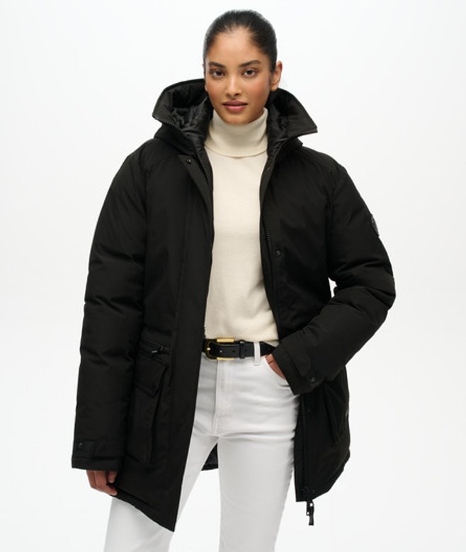 Superdry Women's City Padded Parka Jacket Black