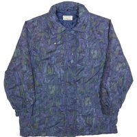 RUDOLF SCHERER Womens Blue Quilted Jacket L Polyester Blend Zip Casual Outerwear
